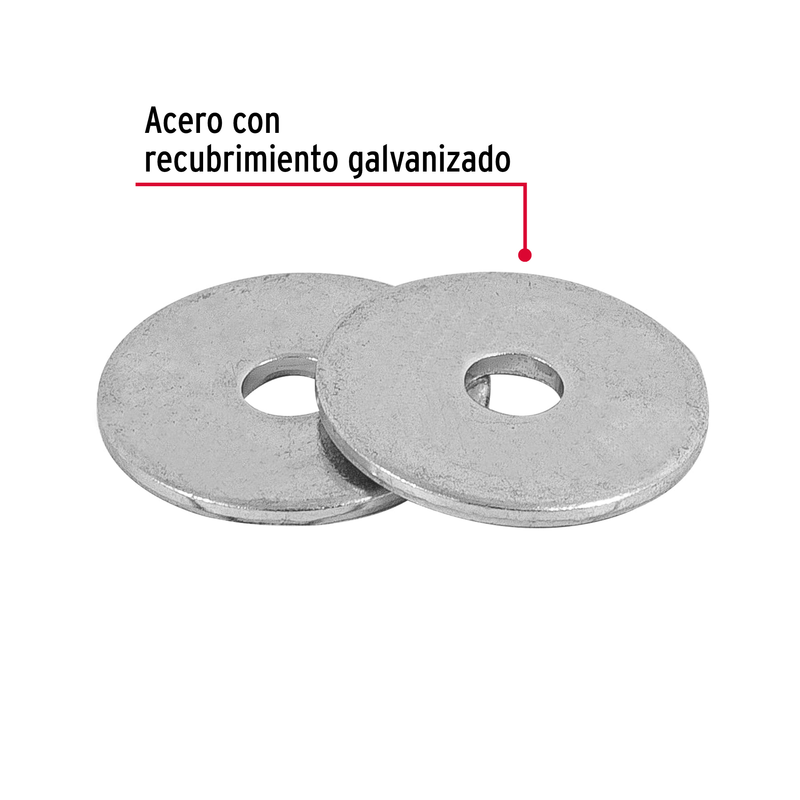 Arandela de acero galvanizado de 5/32", bolsa de 1 kg