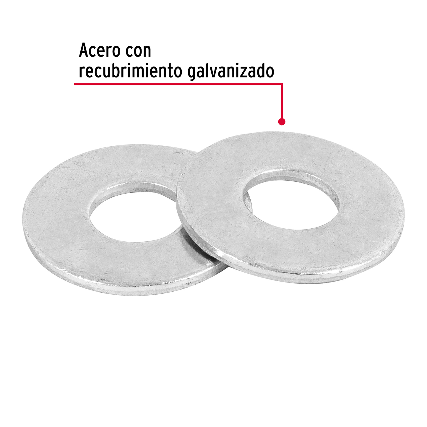 Arandela de acero galvanizado de 7/16", bolsa de 1 kg