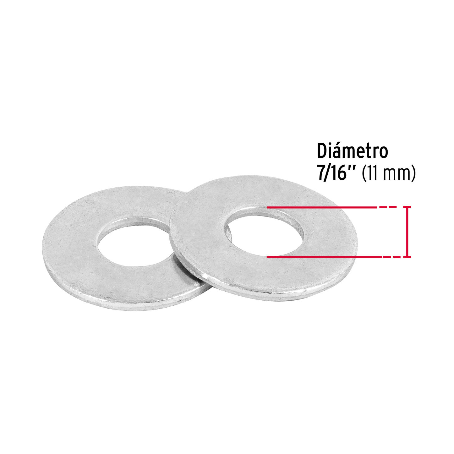 Arandela de acero galvanizado de 7/16", bolsa de 1 kg