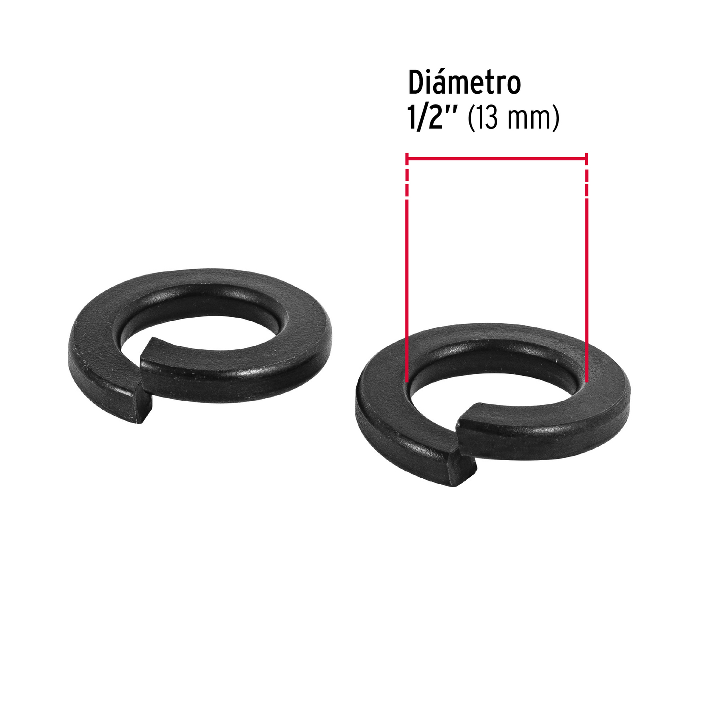 Arandela de presión, 1/2", bolsa 100 piezas