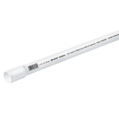 Tubo de PVC hidráulico cédula 40, 1-1/4", tramo 3m
