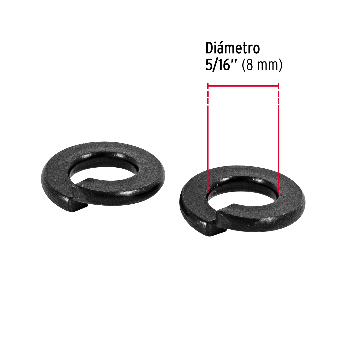 Arandela de presión, 5/16", bolsa 150 piezas