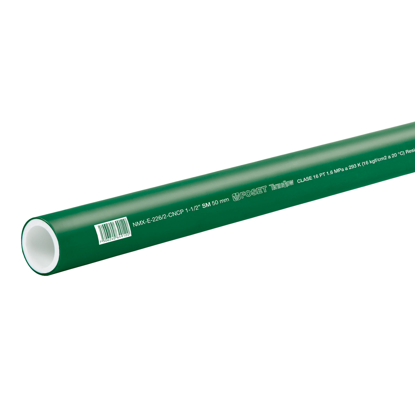 Tubo de PPR, 50mm 1-1/2" X 4m