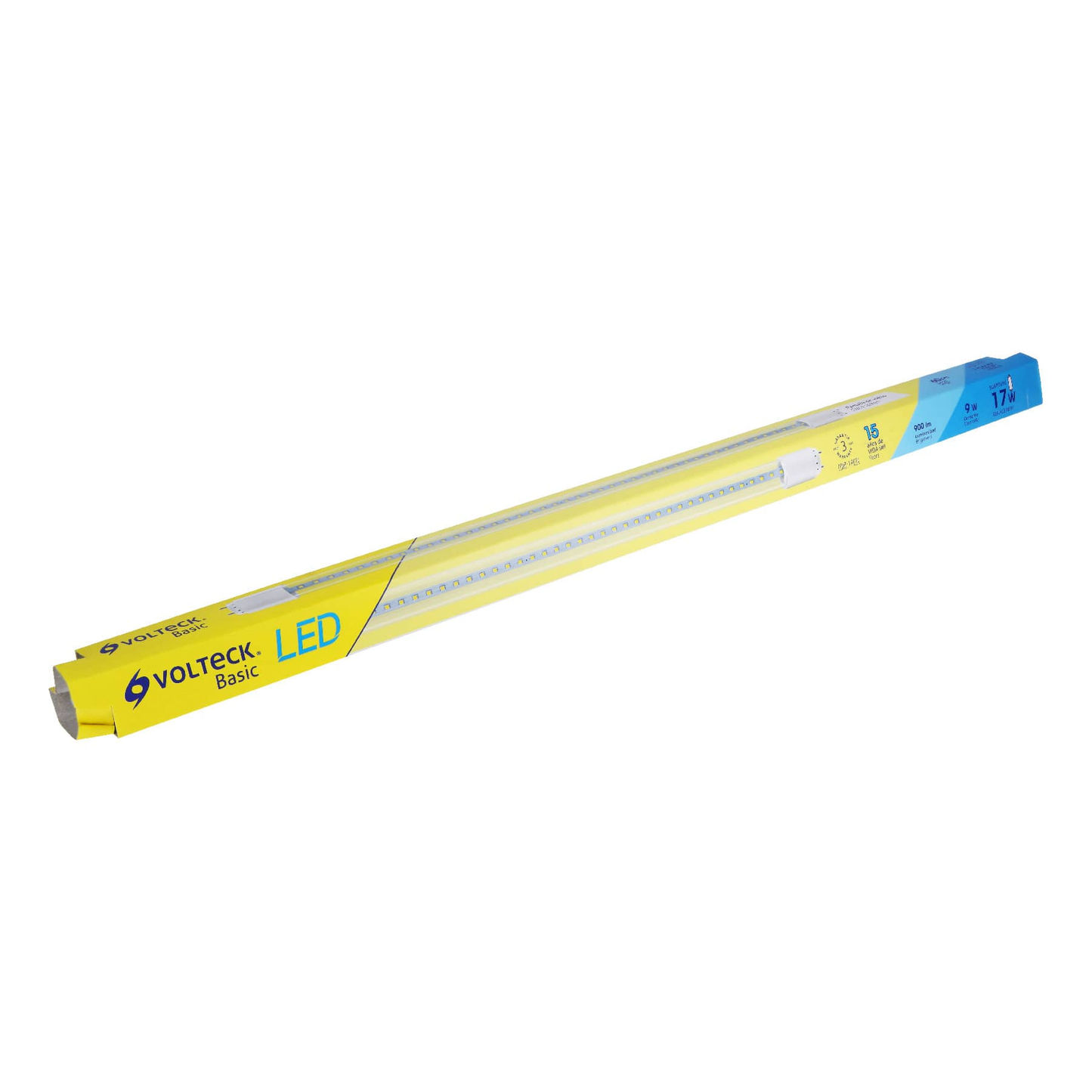Tubo de LED T8, pantalla vidrio, base G13, 9 W, 60 cm