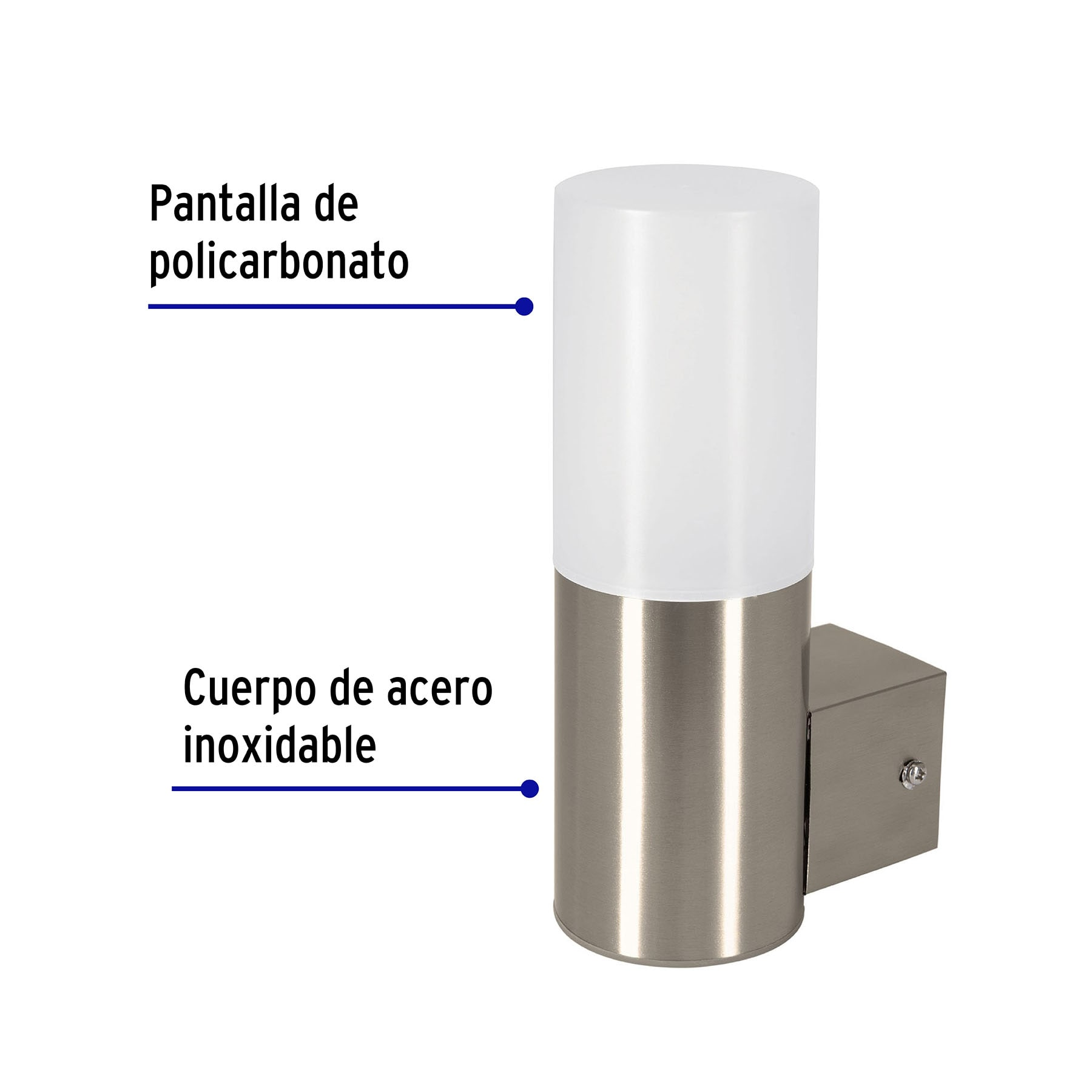 Arbotante decorativo de LED, 1 spot, 5 W, 350 lm