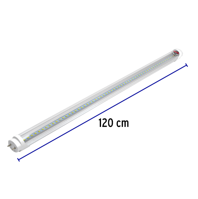 Tubo de LED T8, pantalla transparente, base G13, 18W,1.2 m
