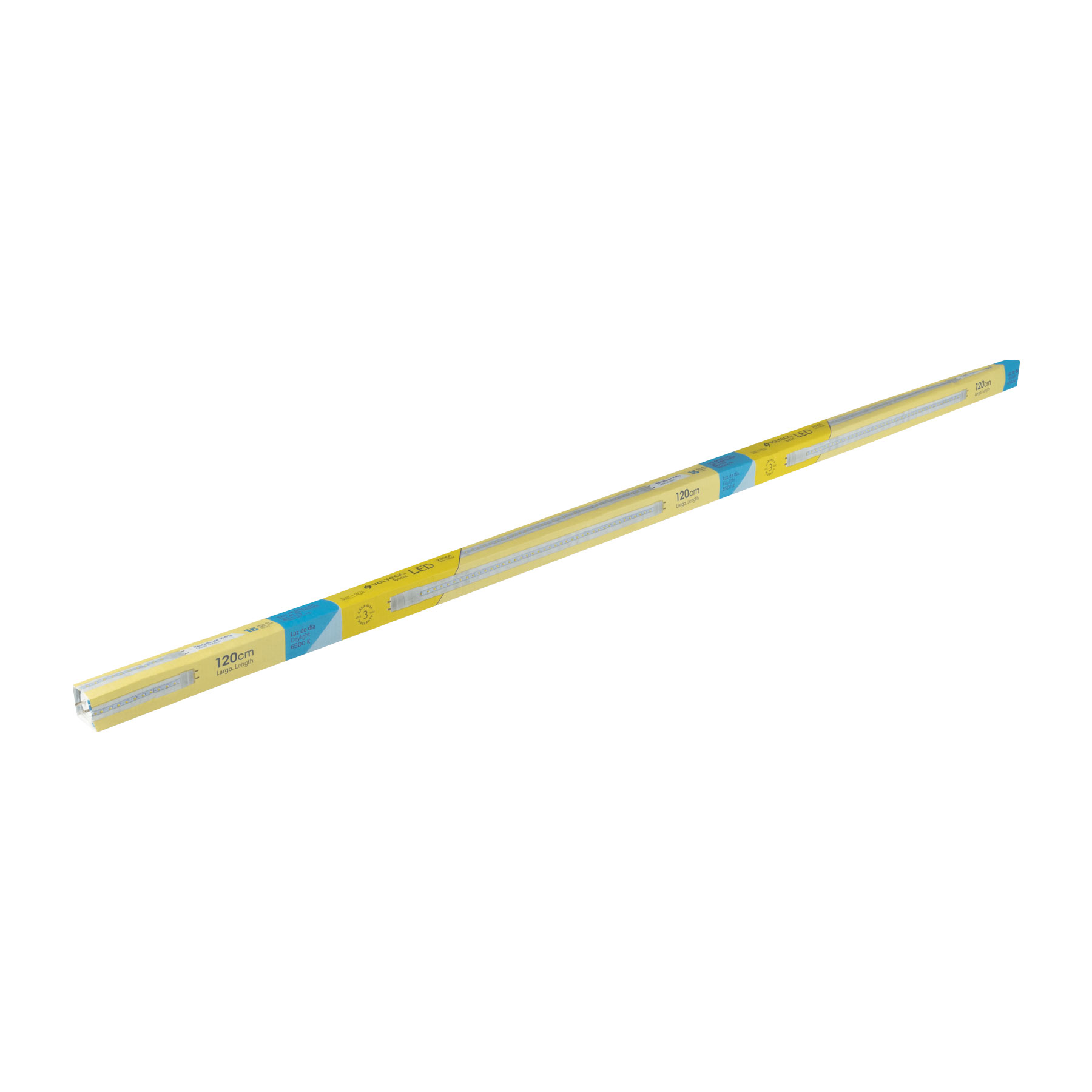 Tubo de LED T8, pantalla de vidrio, base G13, 18 W, 1.2 m