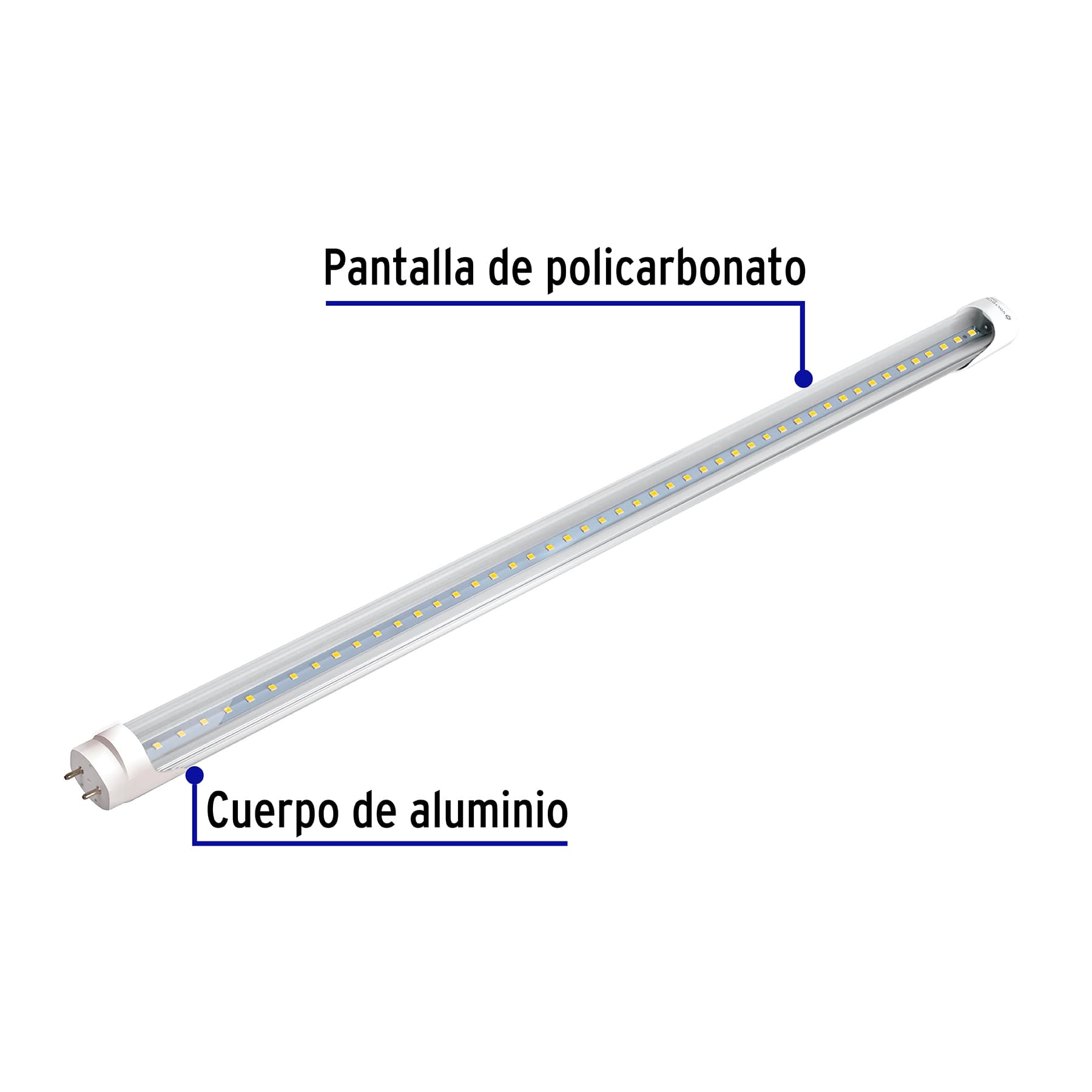 Tubo de LED T8, 9 W, Volteck Basic