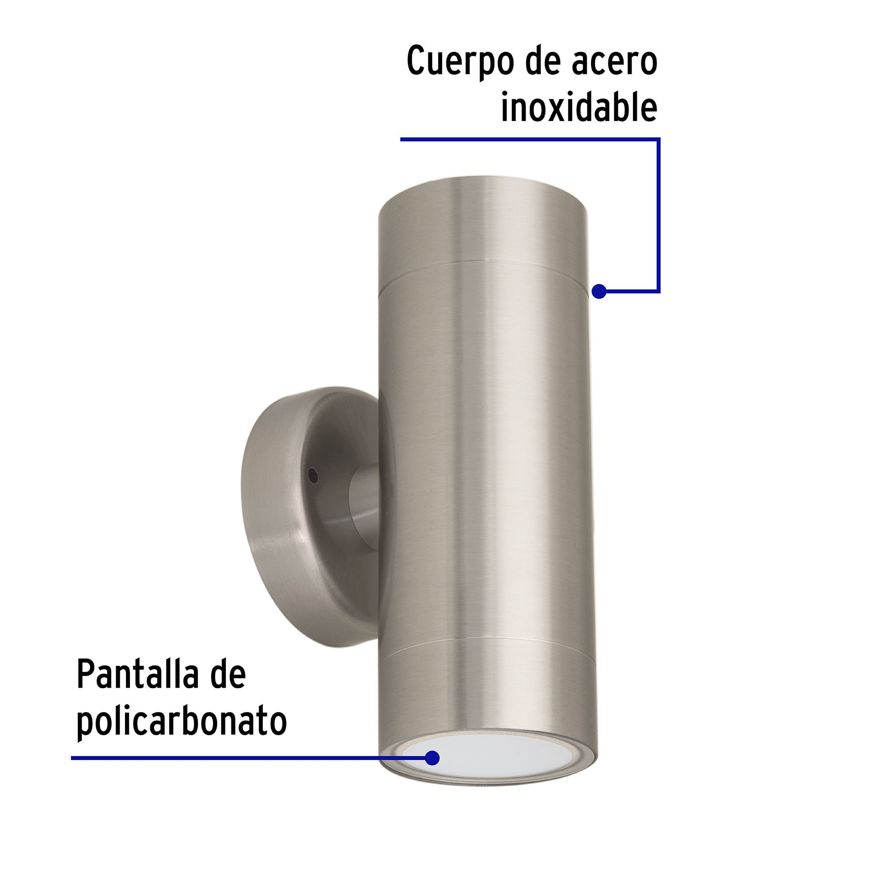 Arbotante exterior de acento, 2 spots, LED, 11W