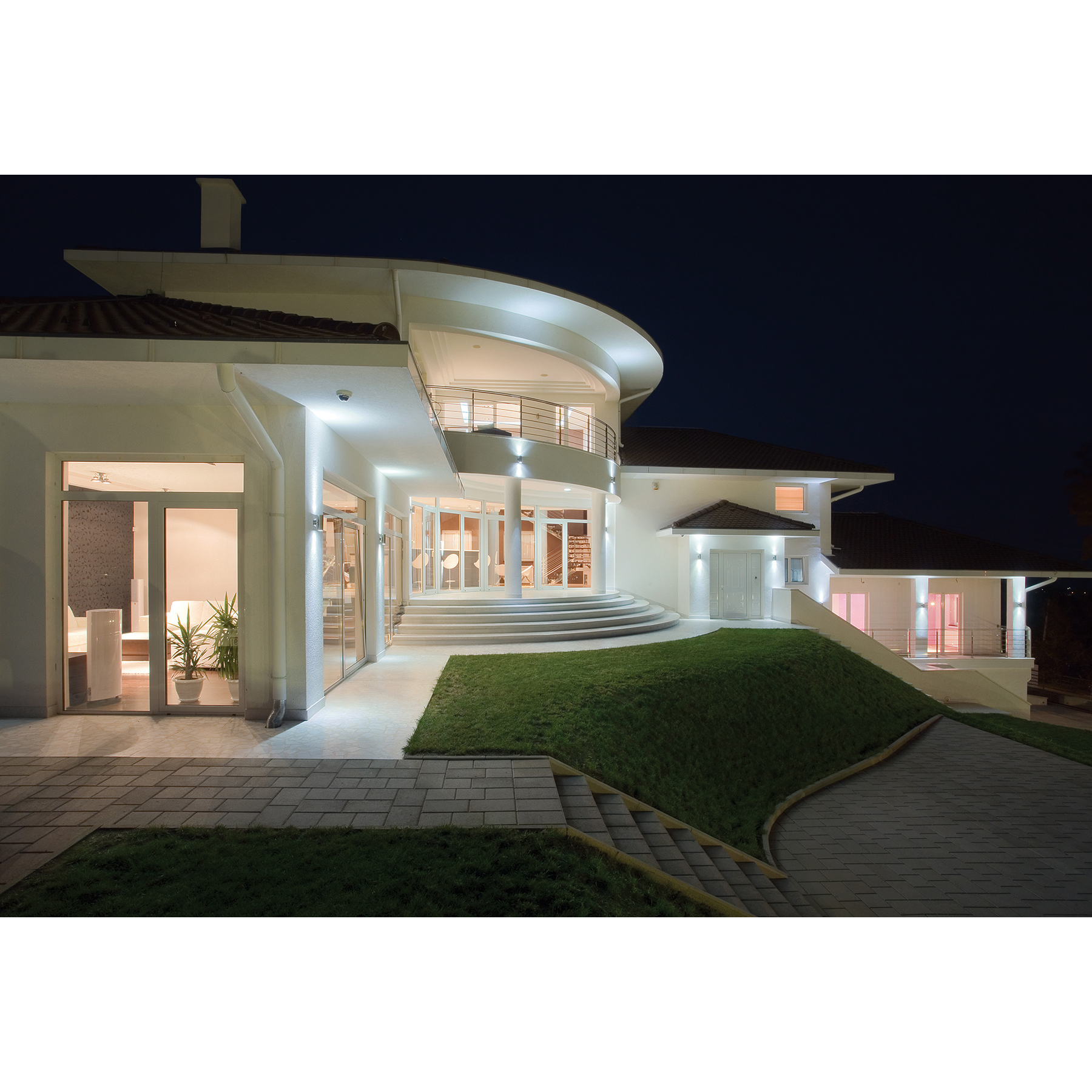 Arbotante exterior de acento, 2 spots, LED, 11W
