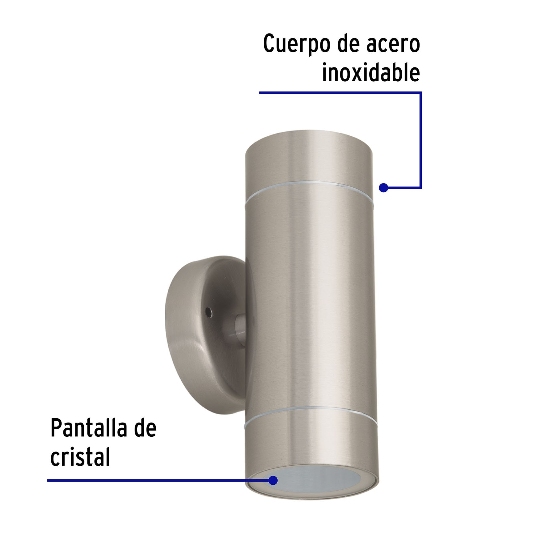 Arbotante exterior de acento, 2 spots, MR16GU10, 100 W