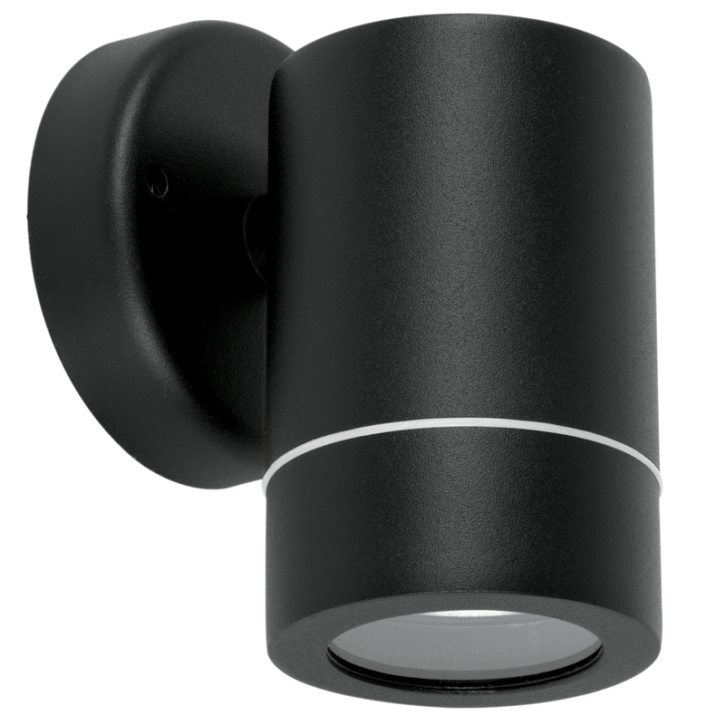 Arbotante exterior, cilíndrico, spot, 1xMR16GU10, negro