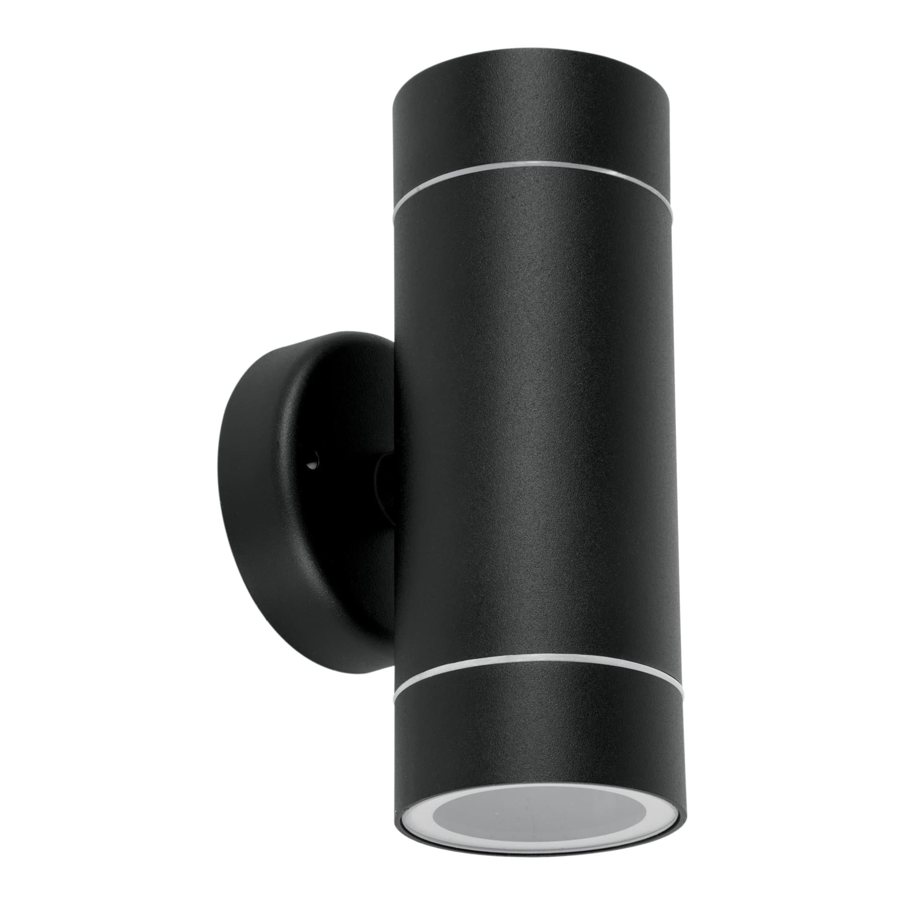 Arbotante exterior, cilíndrico, spot, 2xMR16GU10, negro