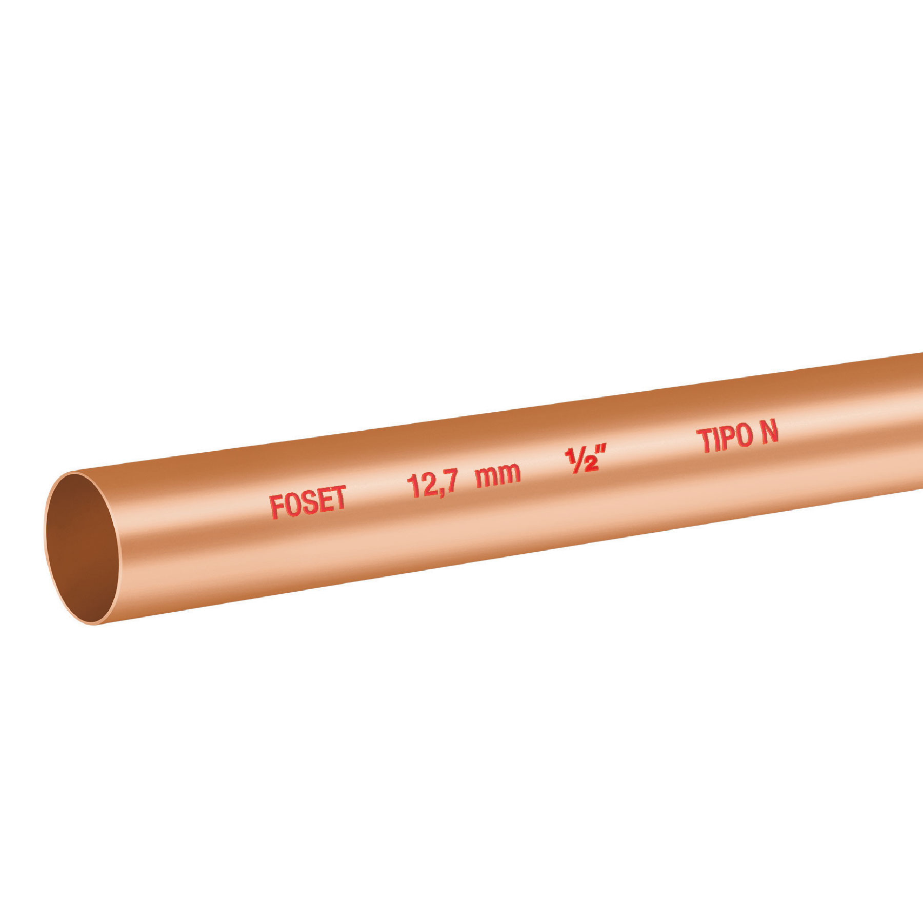 Tubo cobre tipo "N", 1/2", 3 metros