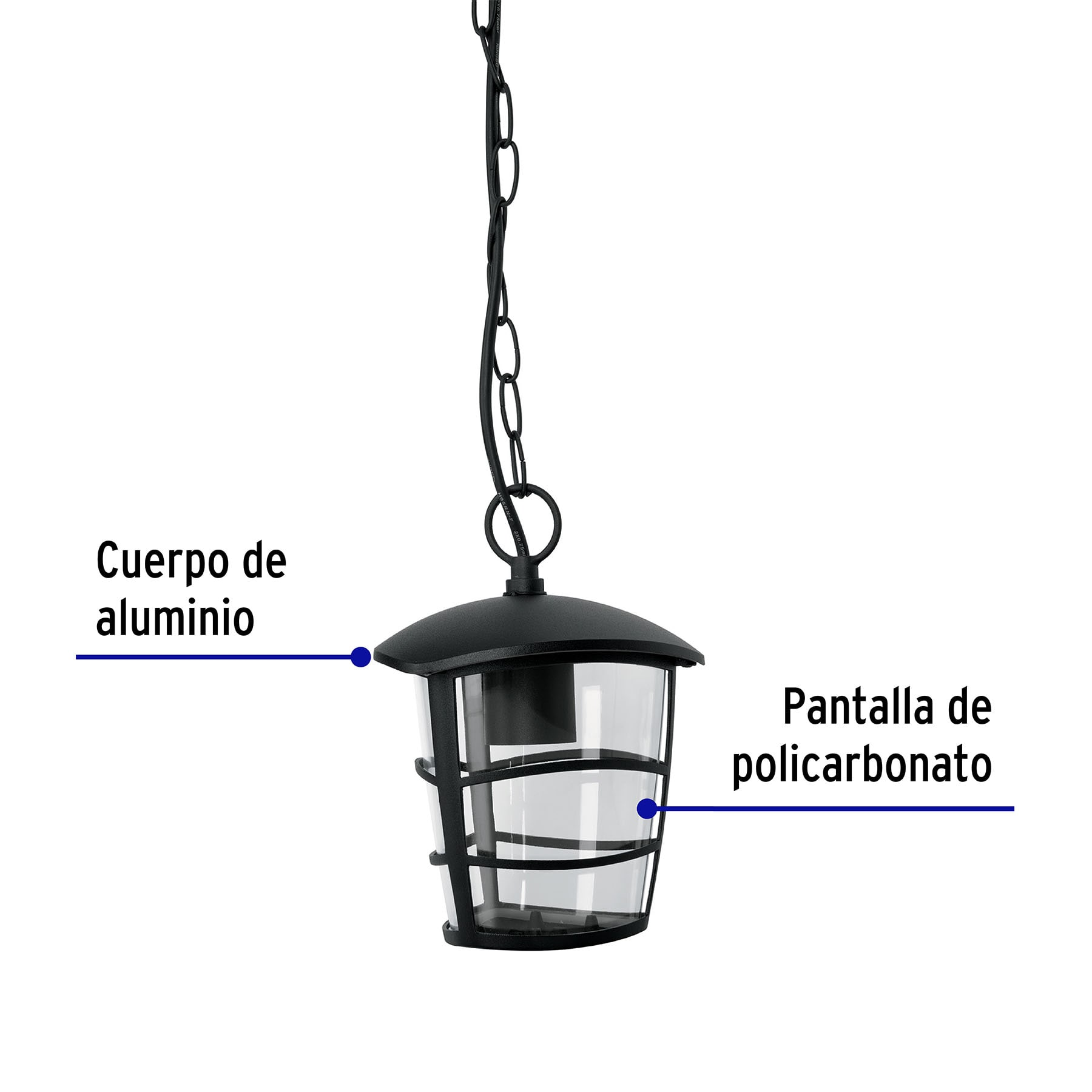 Arbotante farol colgante, diseño moderno,lámpara no incluida