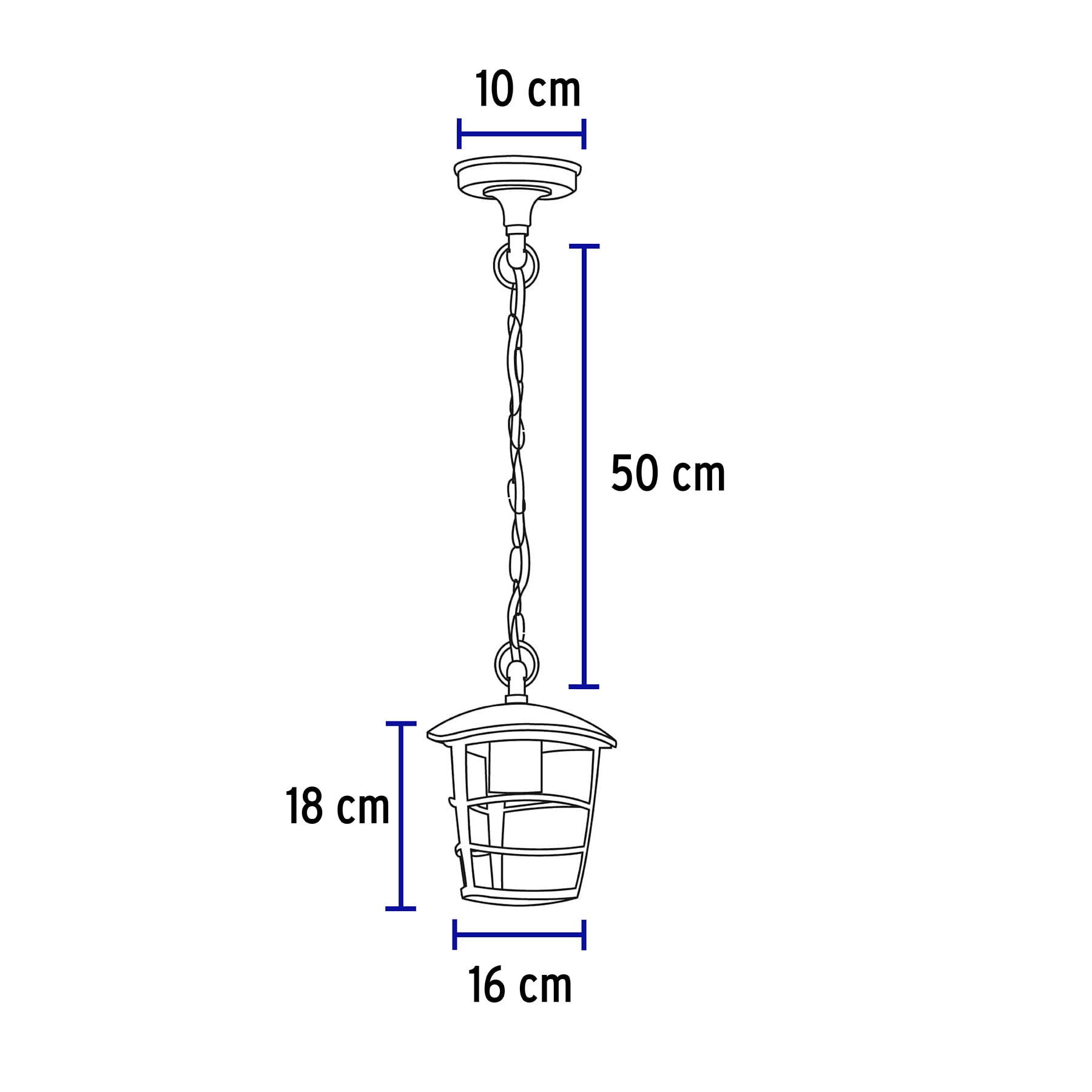 Arbotante farol colgante, diseño moderno,lámpara no incluida