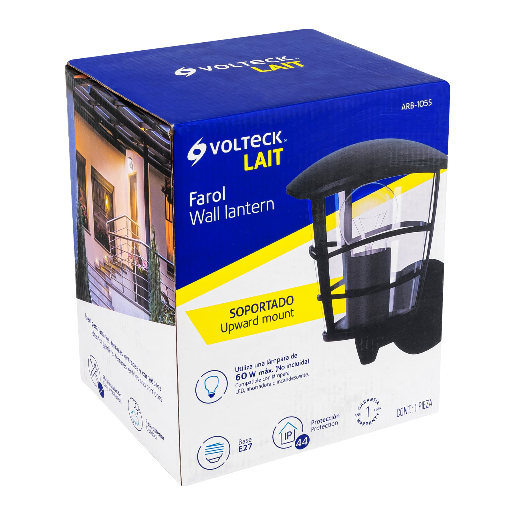 Arbotante farol suspendido,diseño moderno,lámpara no incluida