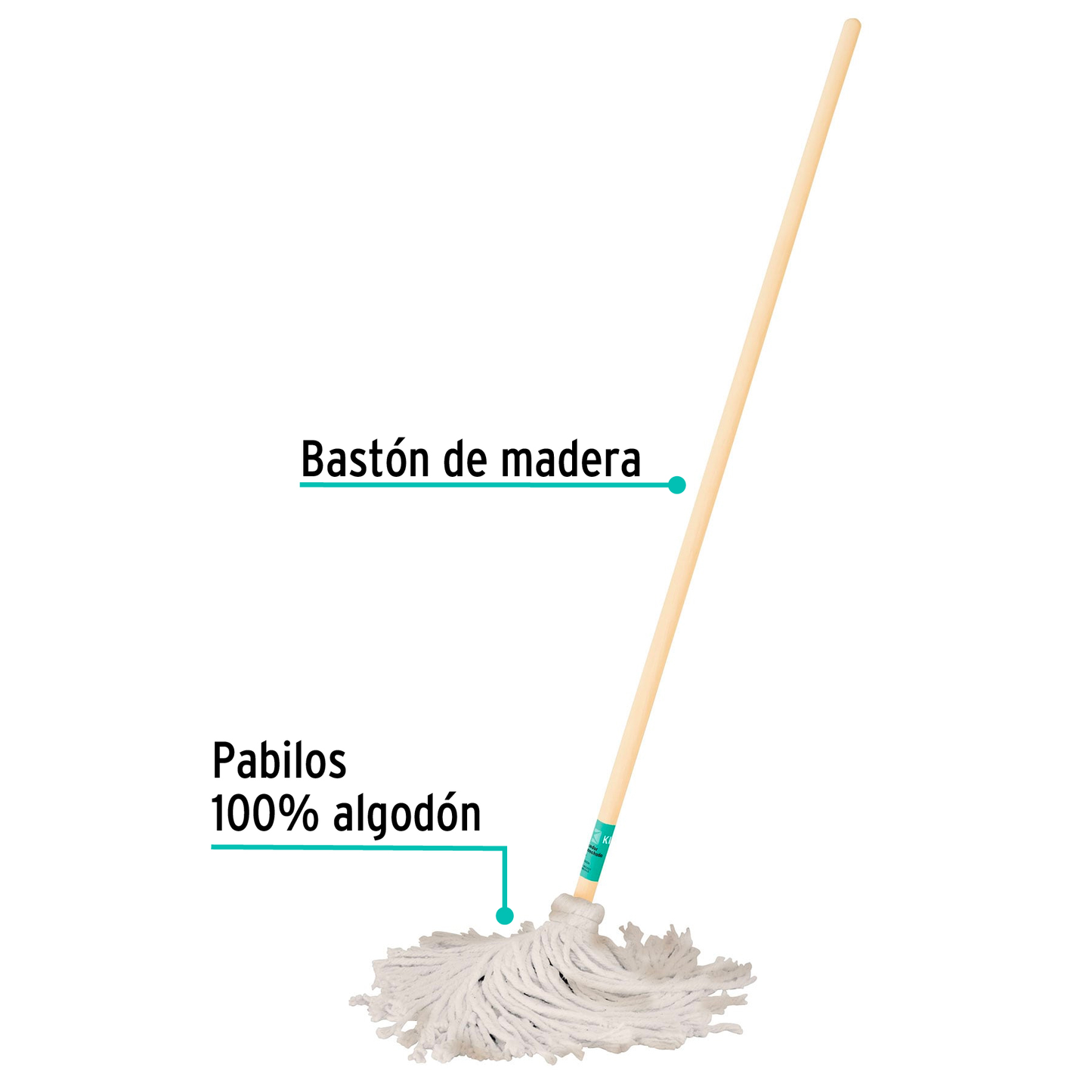 Trapeador tipo mechudo, 350 g