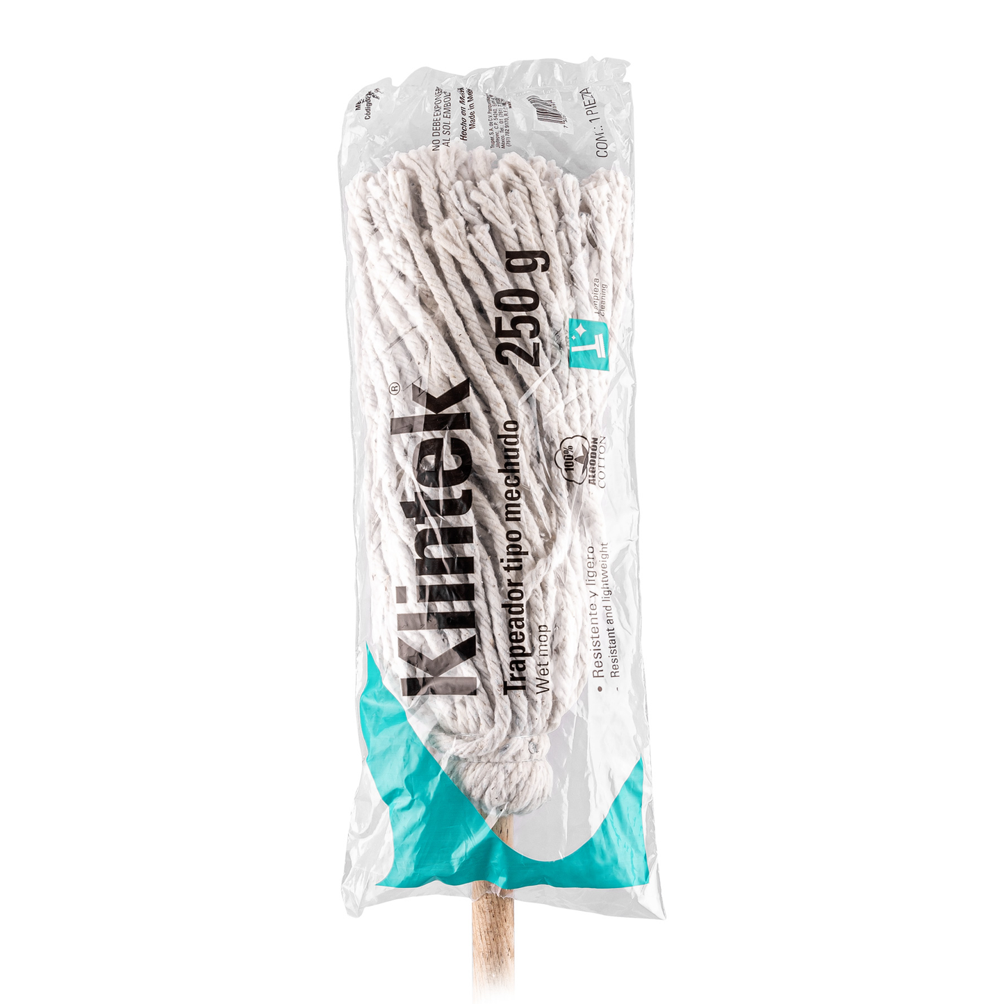 Trapeador tipo mechudo, 250 g.