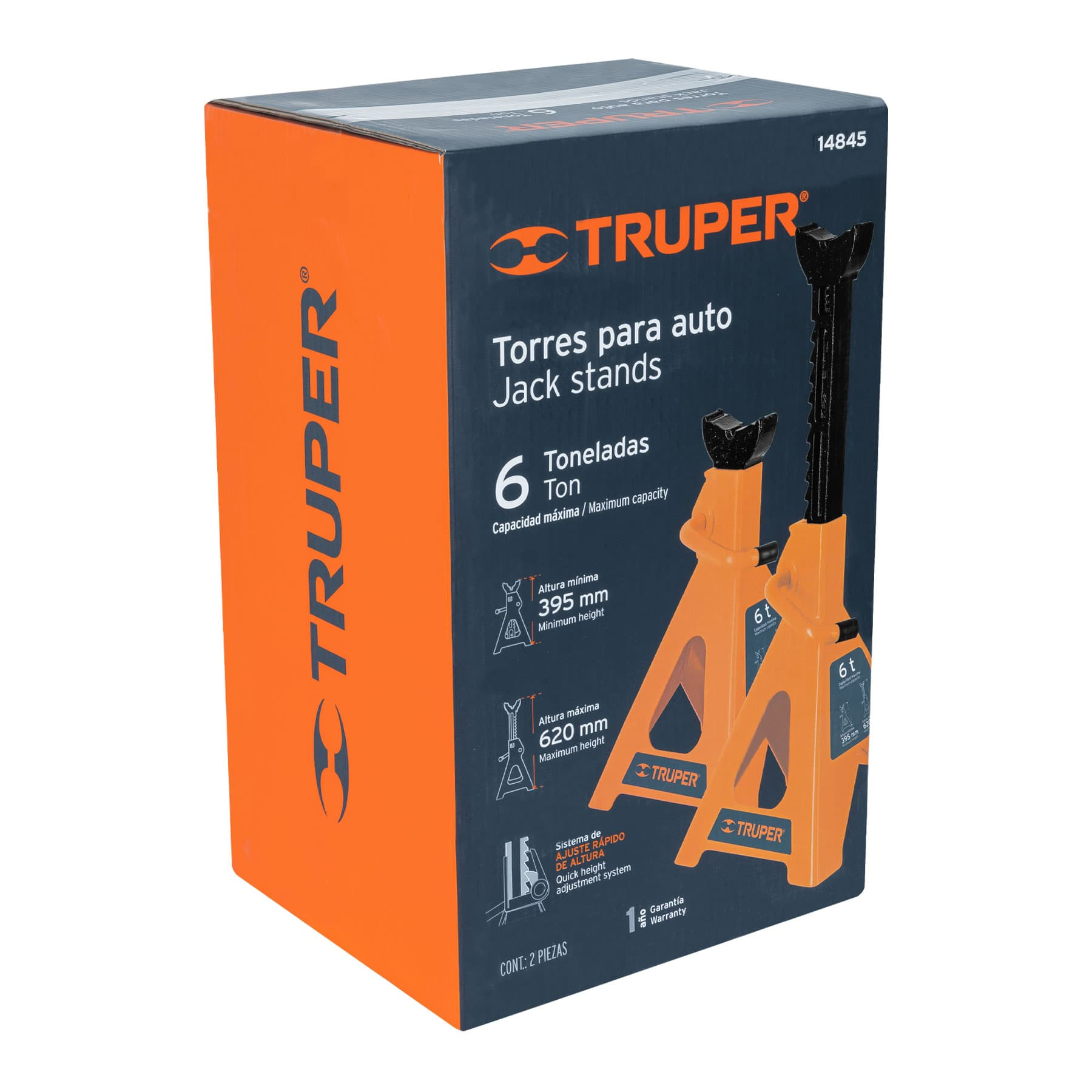Torre para auto, 6 toneladas, 2 piezas