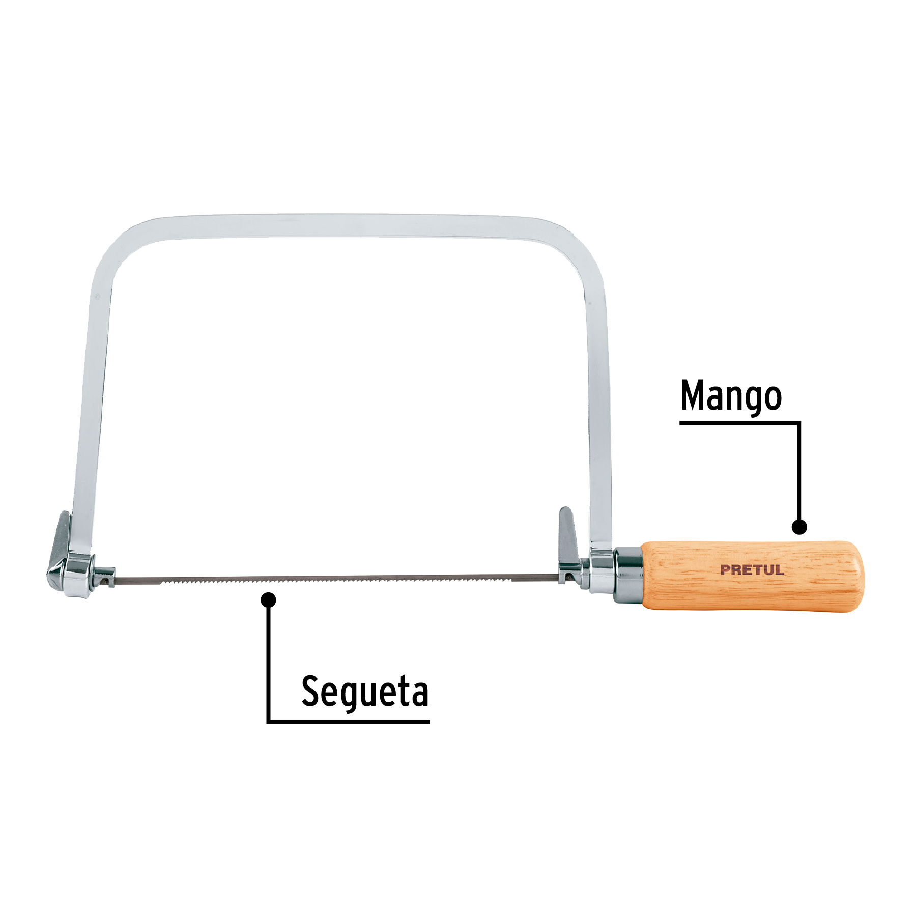 Arco calador para segueta 6", pretul