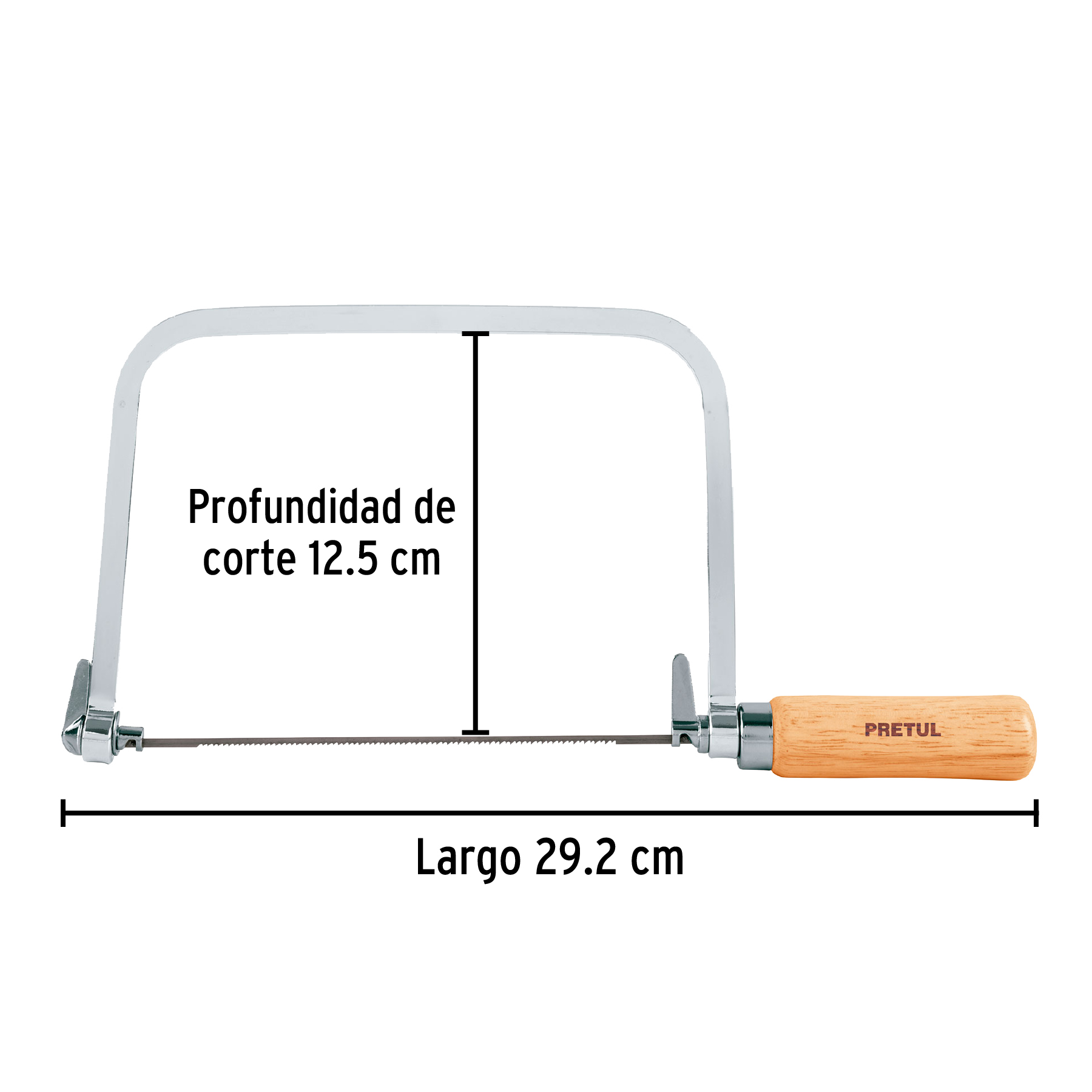 Arco calador para segueta 6", pretul