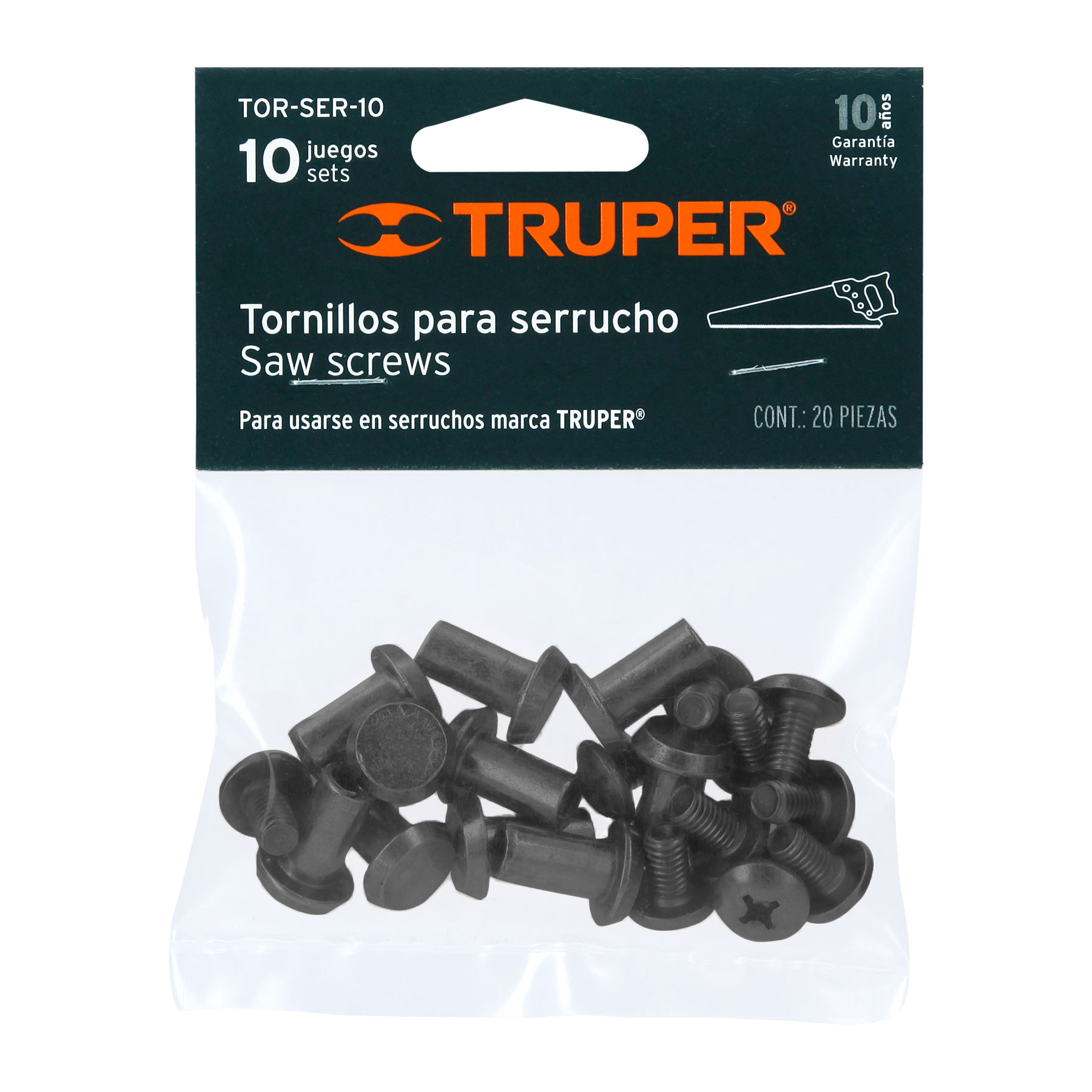Tornillos para serruchos STX, STD y STCX, bolsa con 10 pzas.