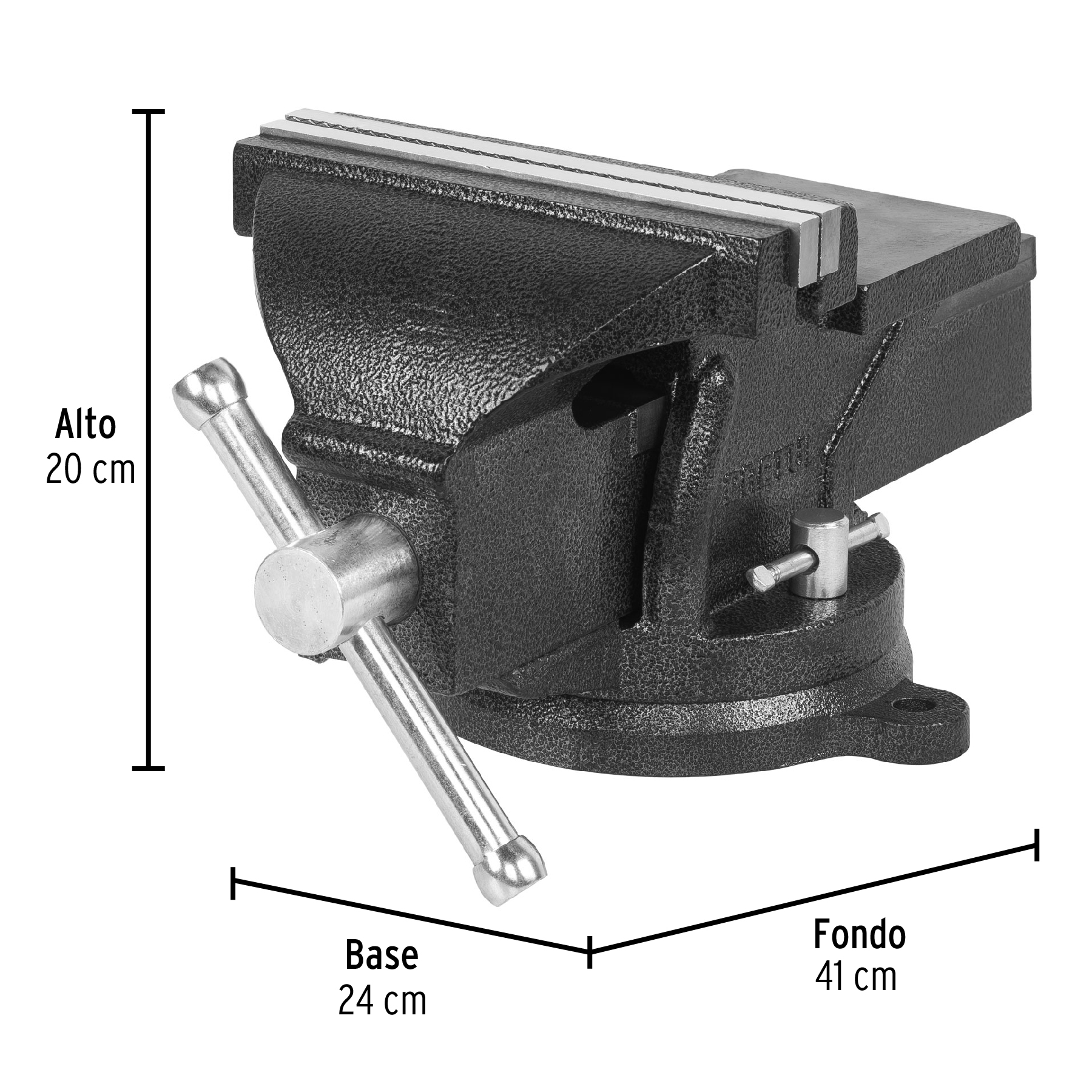 Tornillos de banco, hierro gris, 8", Pretul