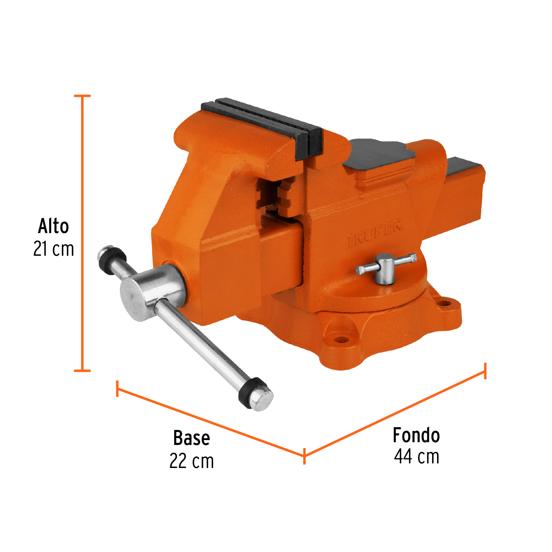 Tornillos de banco uso industrial, hierro nodular, 5"