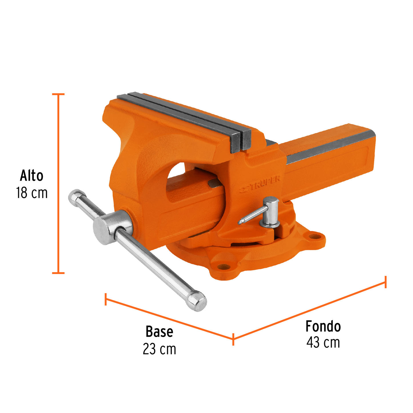 Tornillos de banco tipo Europeo, hierro nodular, 8"