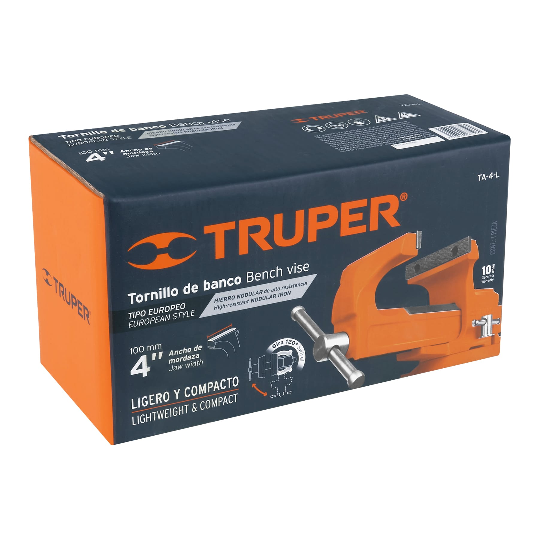 Tornillos de banco tipo Europeo, hierro nodular, 4"