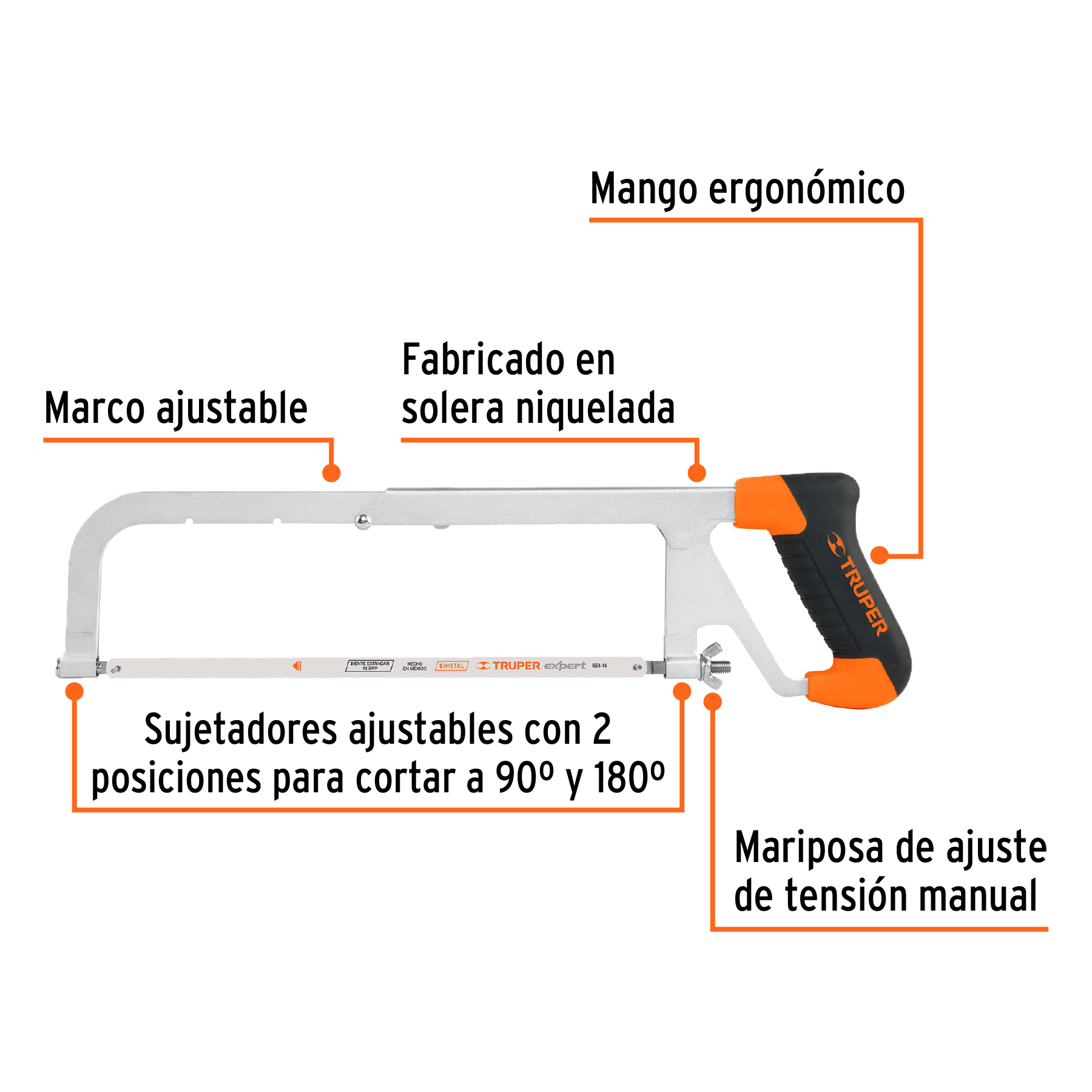 Arco profesional de solera para segueta 12"