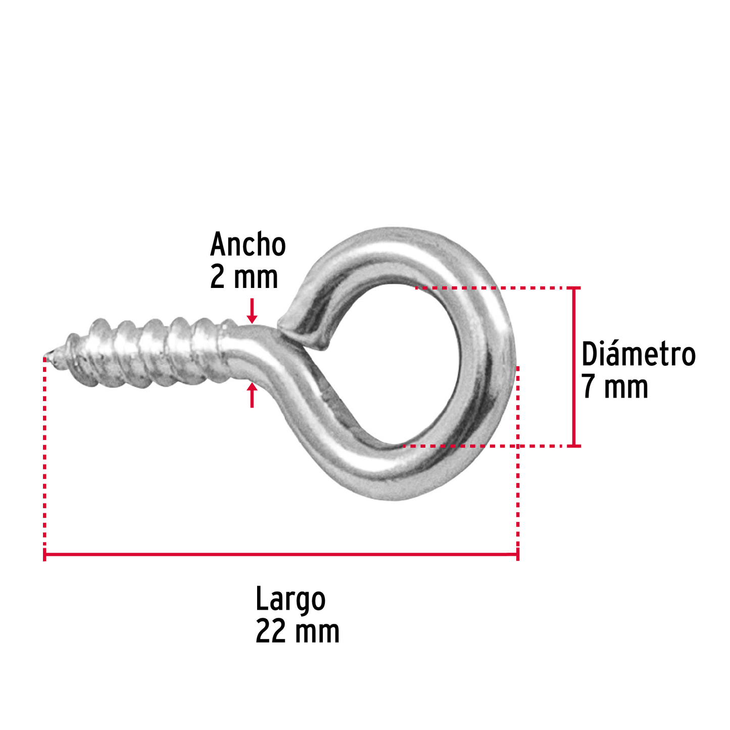 Armella 17 x 40, cerrada, caja con 144 pzas