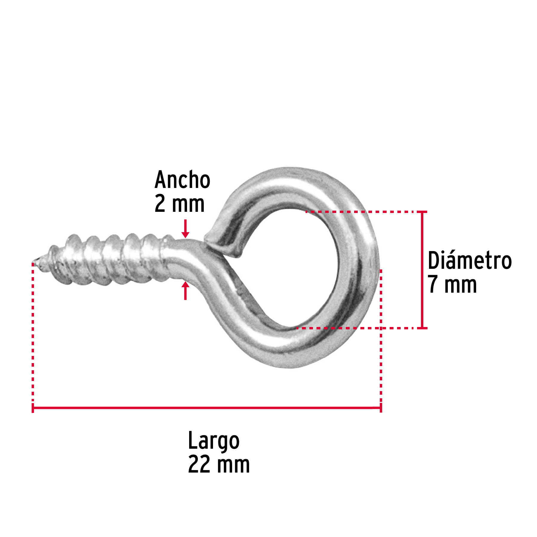 Armella 17 x 40, cerrada, caja con 144 pzas