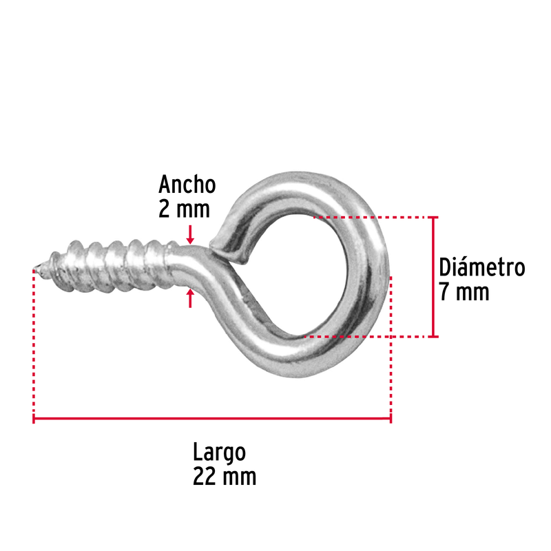 Armella 17 x 40, cerrada, caja con 144 pzas