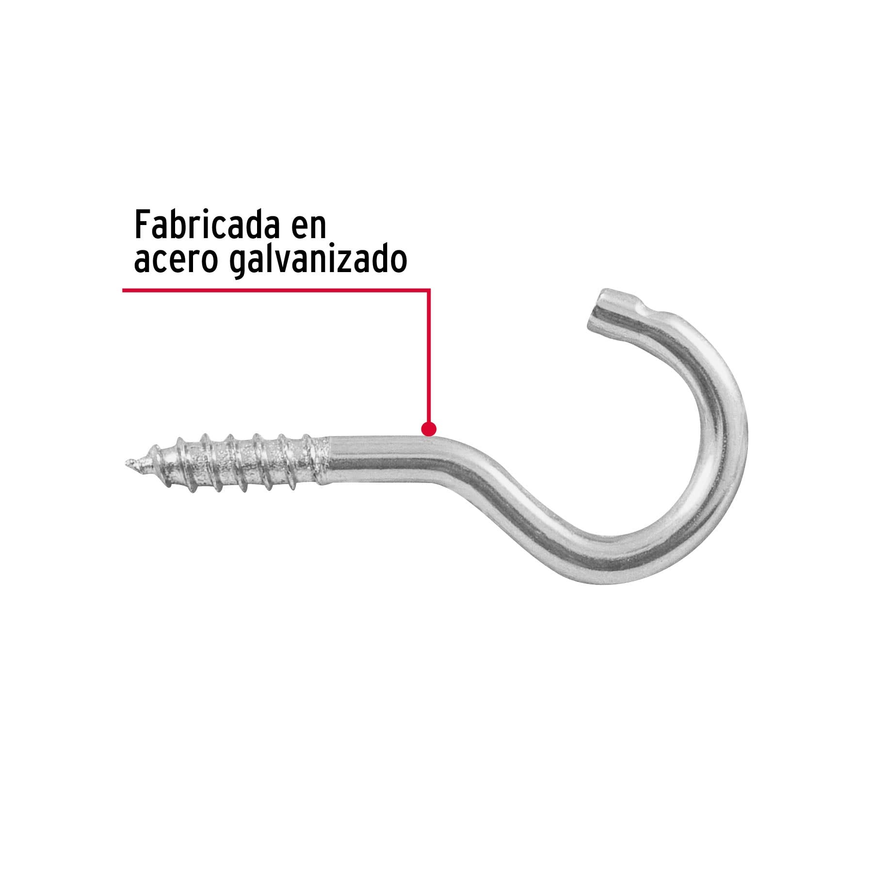 Armella 19 x 60, abierta, caja con 144 pzas