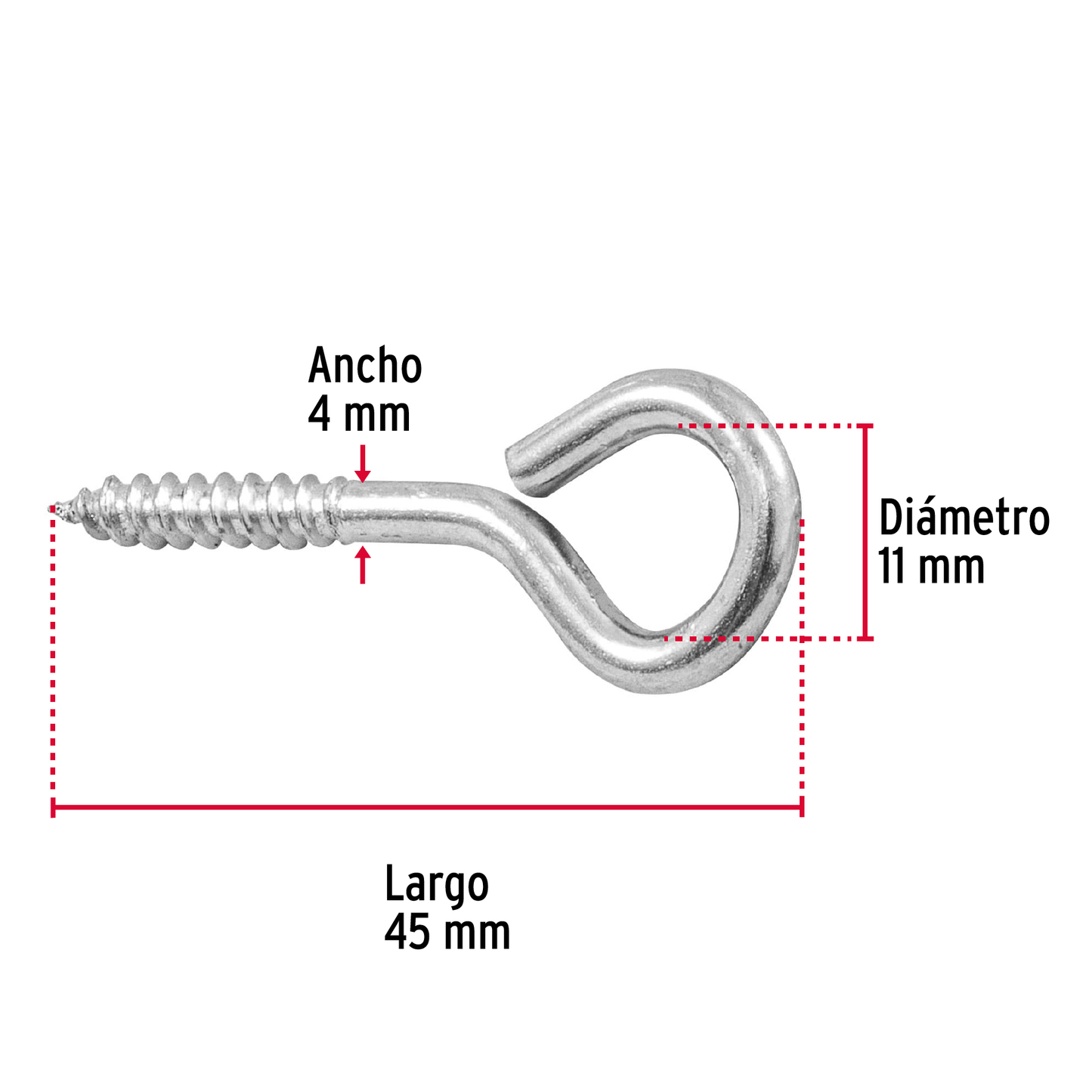 Armella 20 x 70, cerrada, caja con 144 pzas