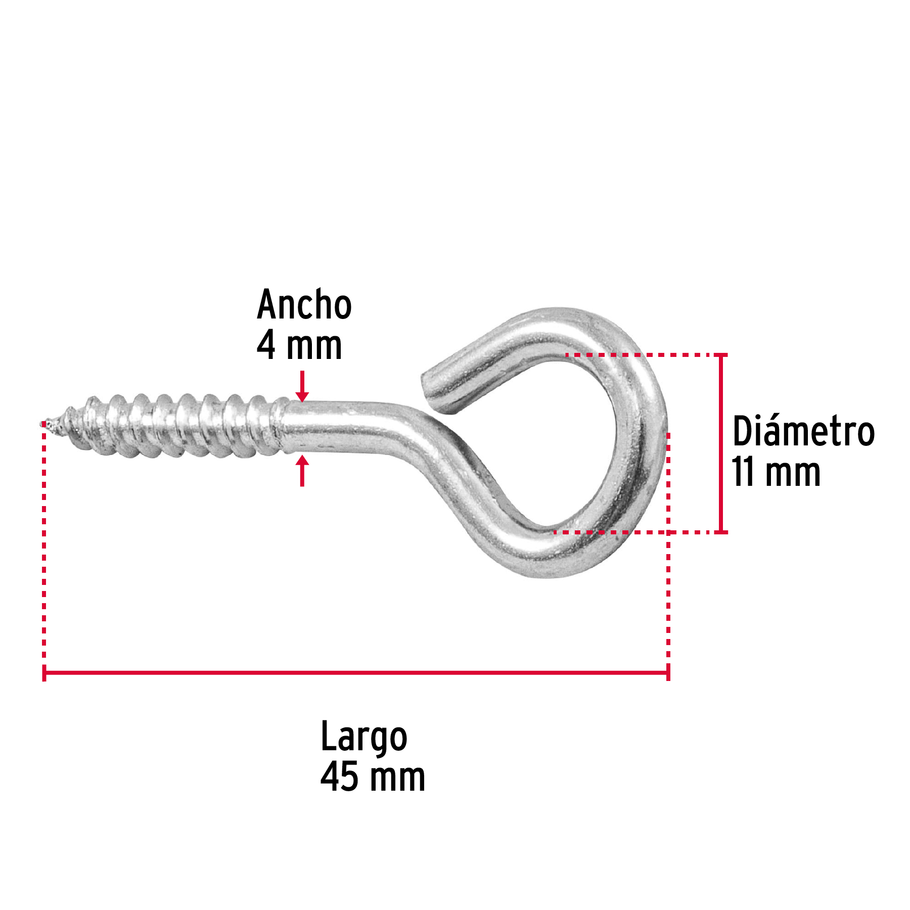 Armella 20 x 70, cerrada, caja con 144 pzas