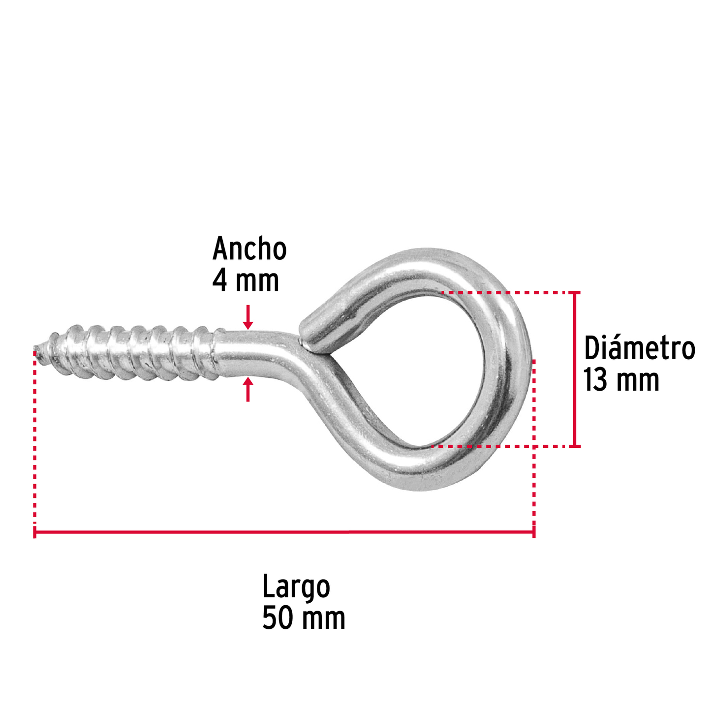 Armella 21 x 80, cerrada, caja con 144 pzas