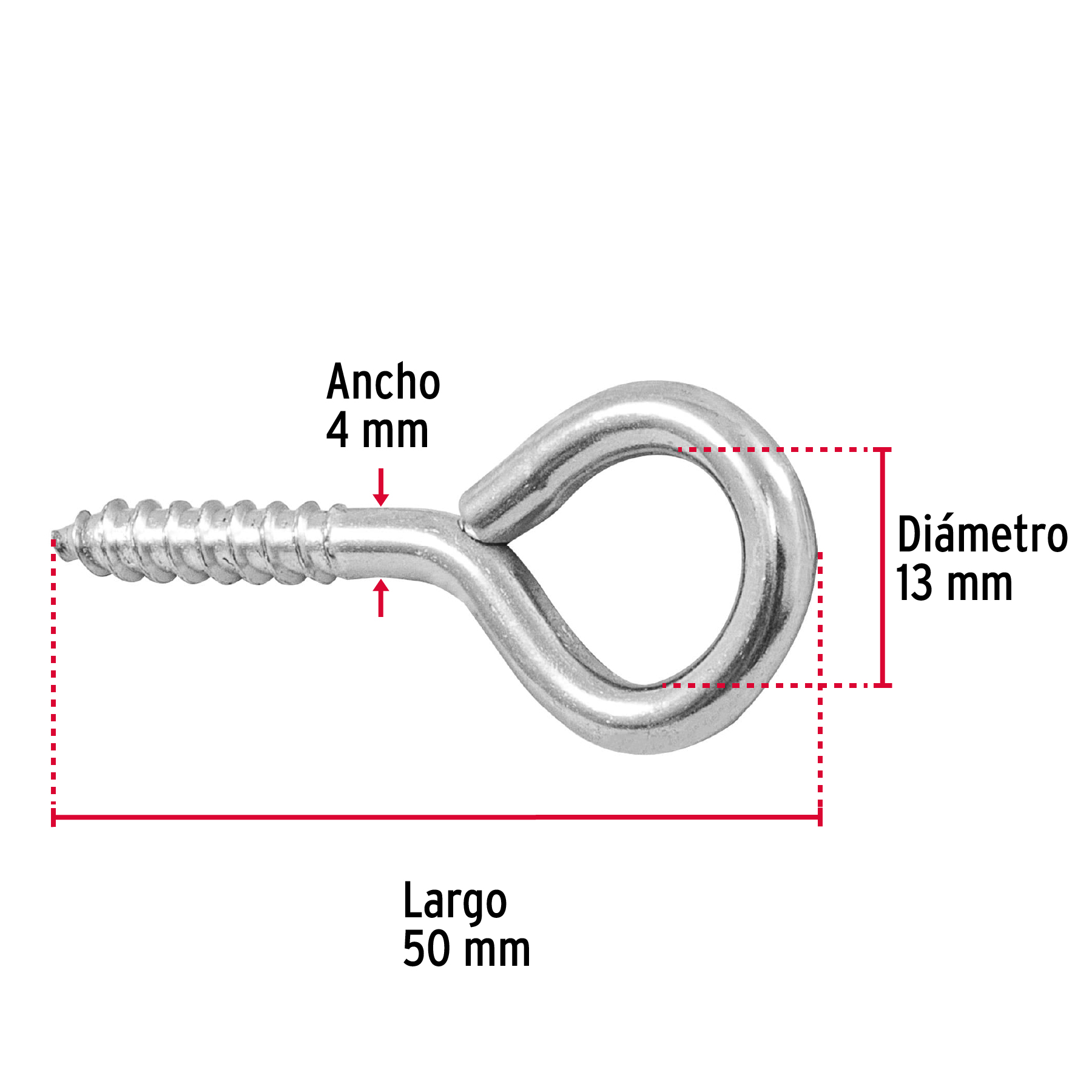 Armella 21 x 80, cerrada, caja con 144 pzas