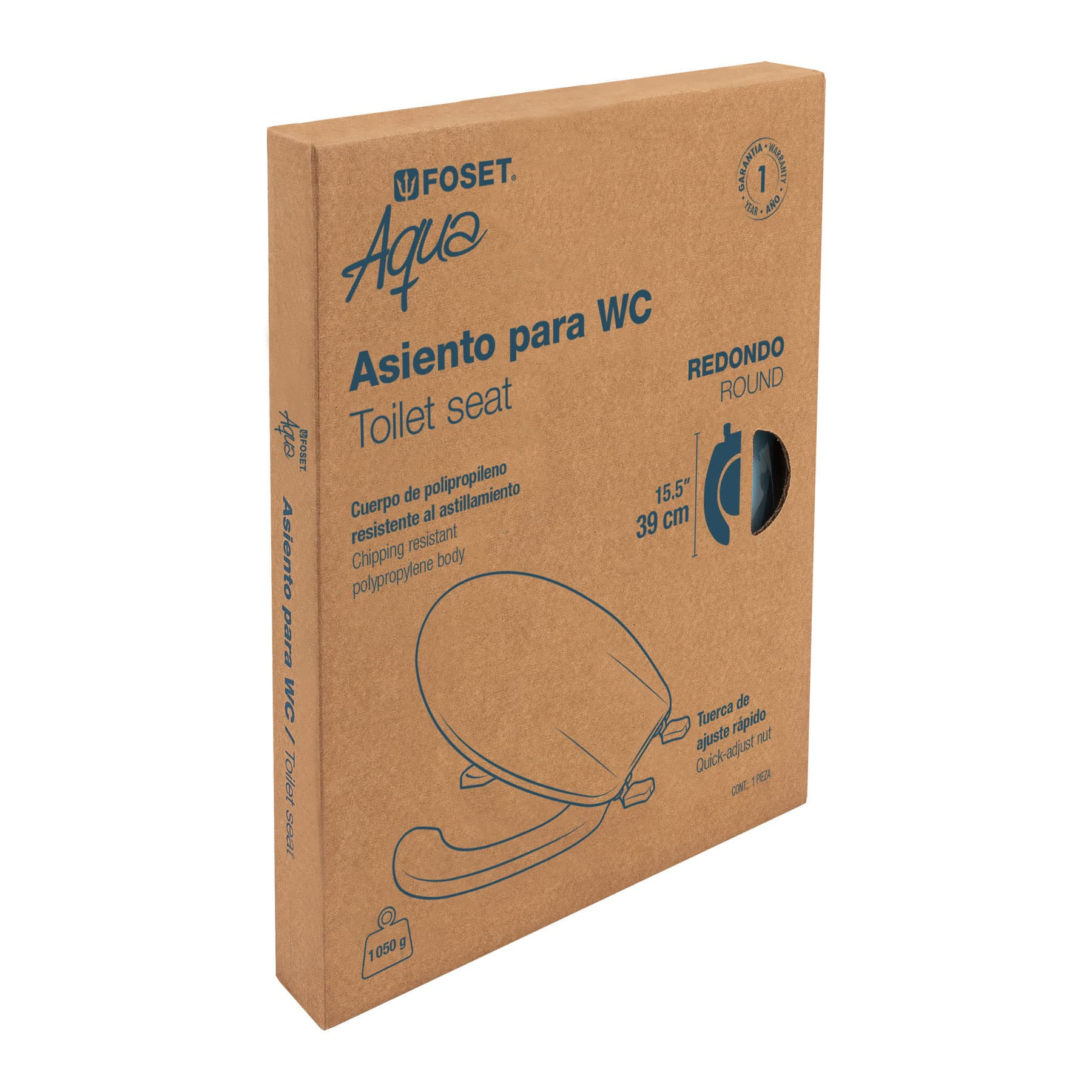 Asiento para WC, 40 cm, azul