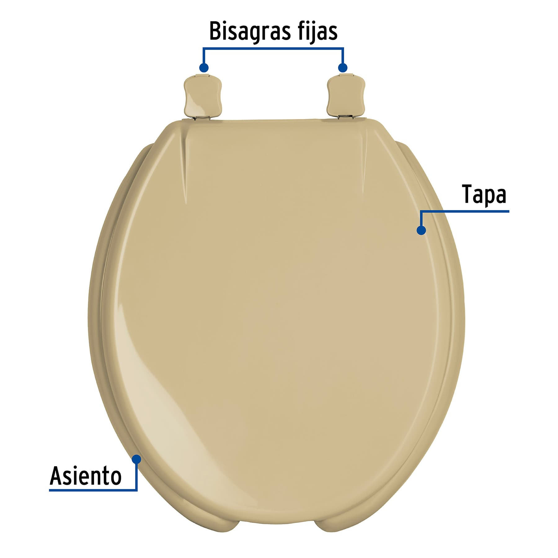 Asiento para WC, 40 cm, beige