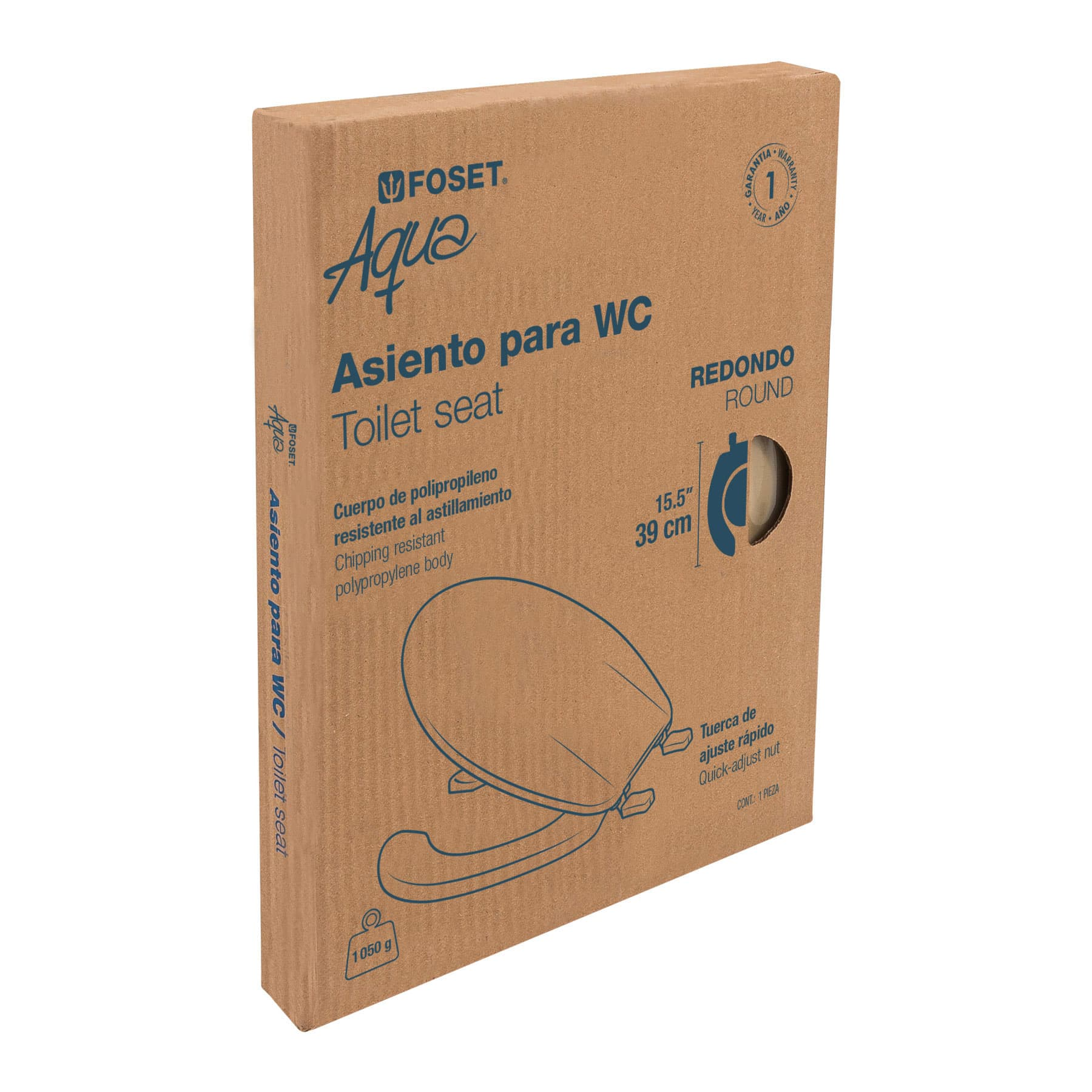 Asiento para WC, 40 cm, beige