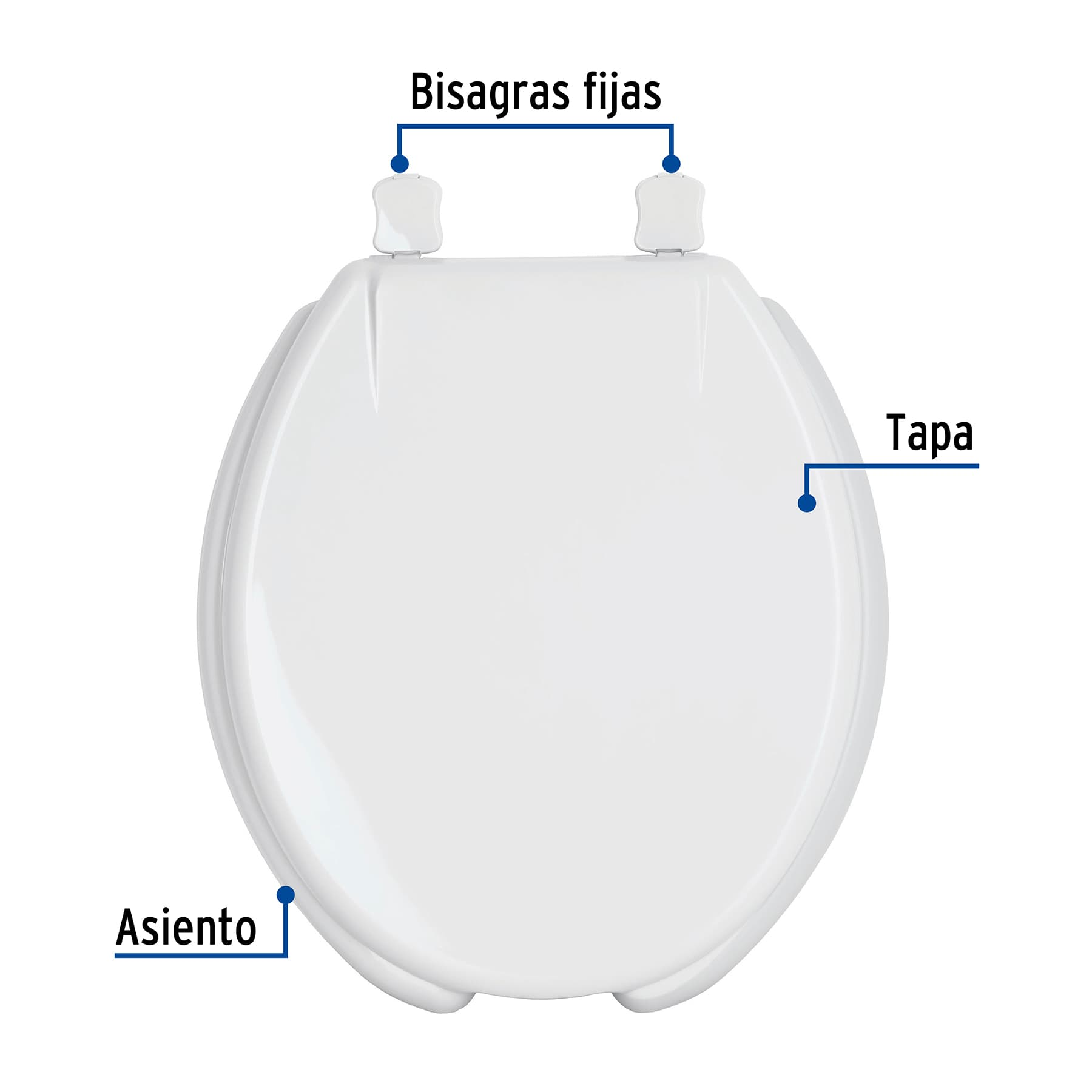 Asiento para WC, 40 cm, blanco