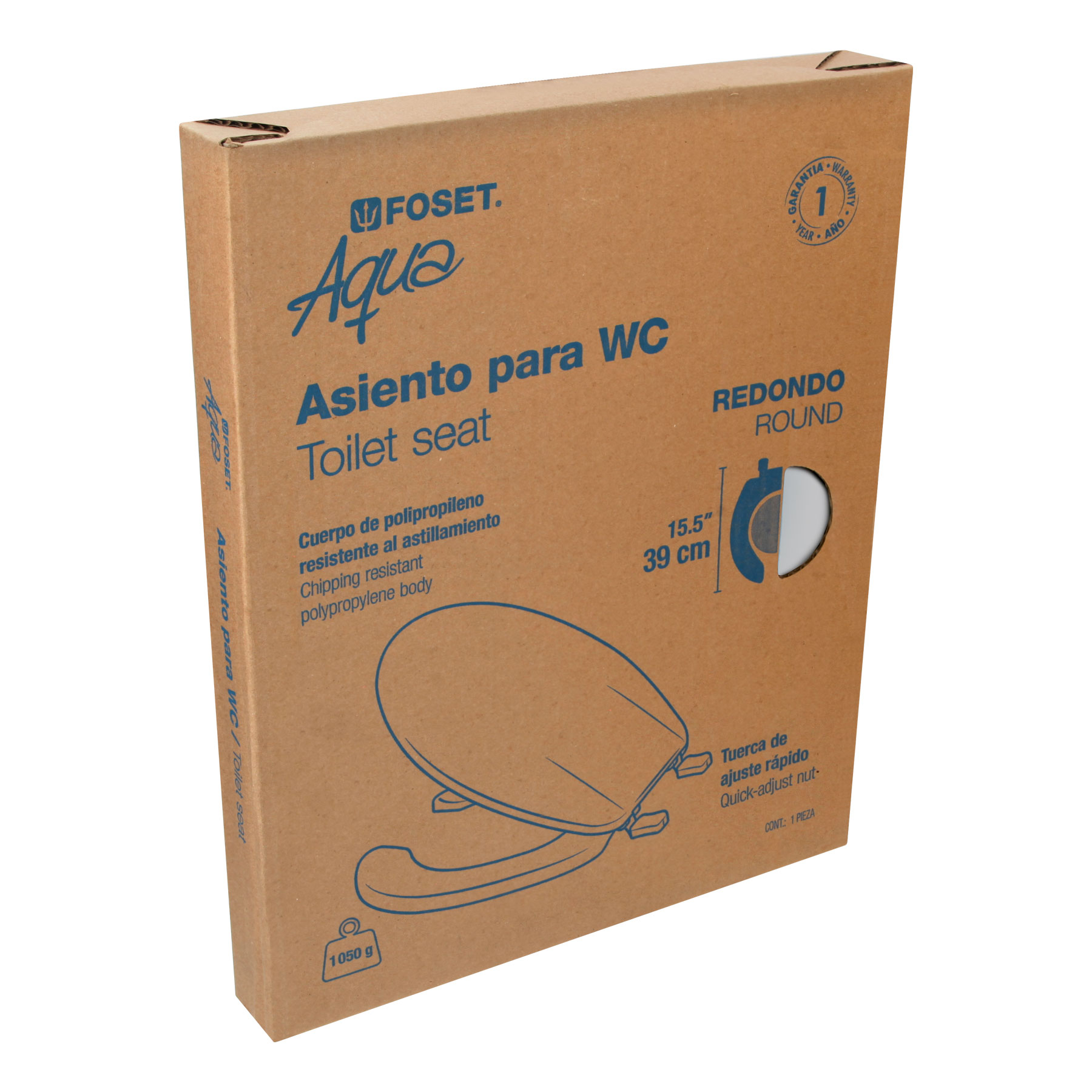 Asiento para WC, 40 cm, blanco