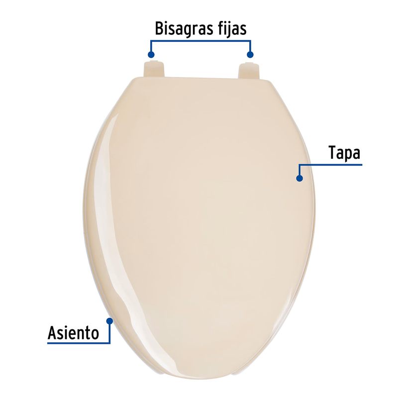 Asiento para WC, 45 cm, hueso