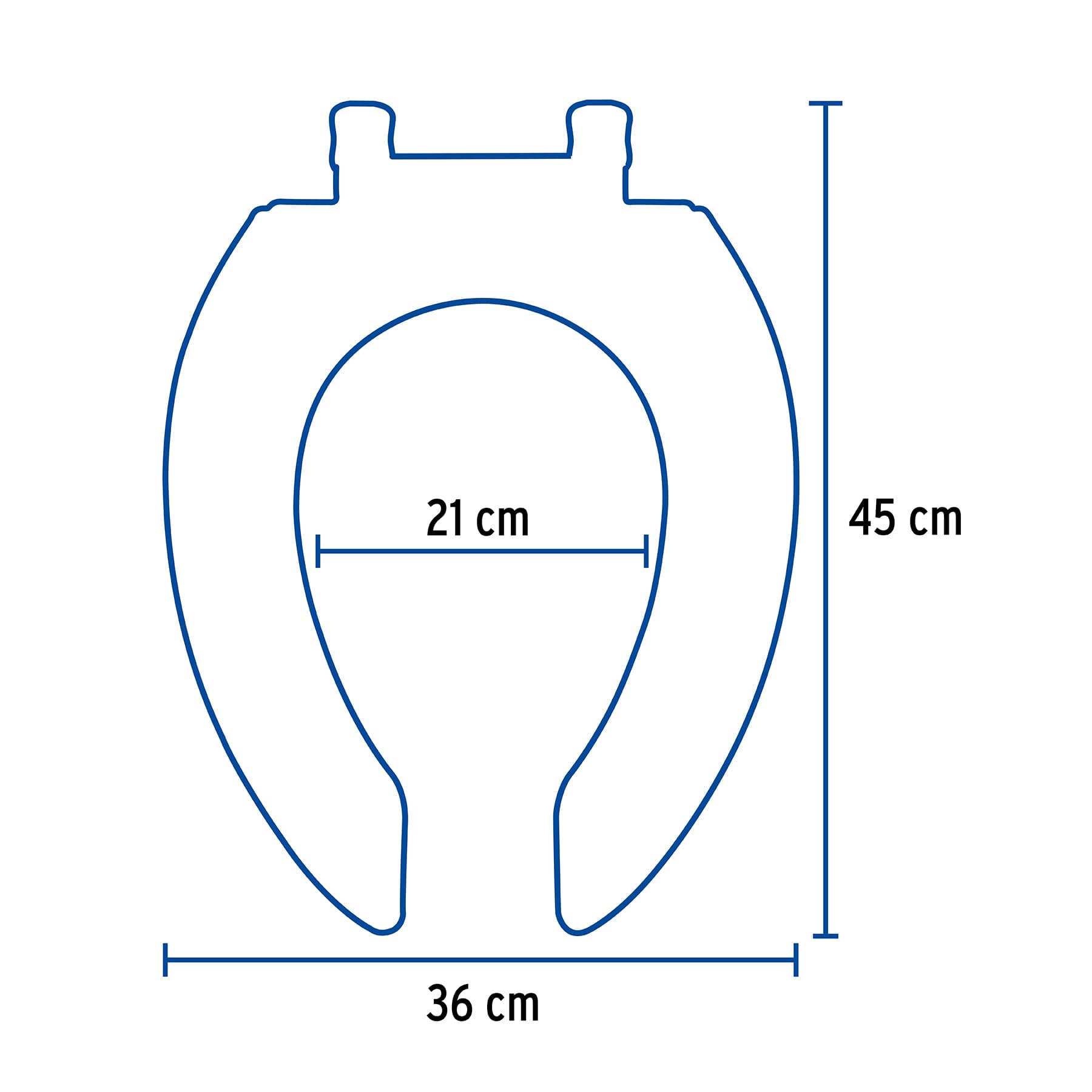 Asiento para WC, 45 cm, hueso