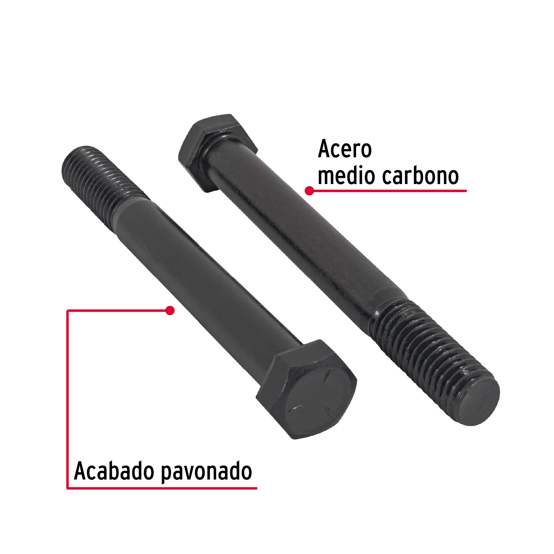 Tornillo Grado 5, 7/16 X 4", 20 piezas