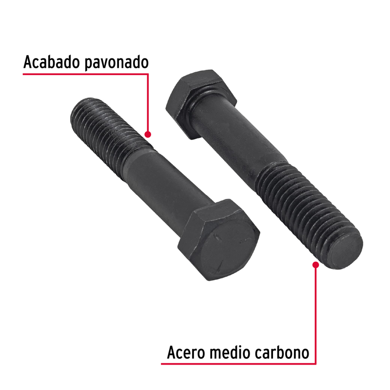 Tornillo Grado 5, 7/16 X 2", 40 piezas