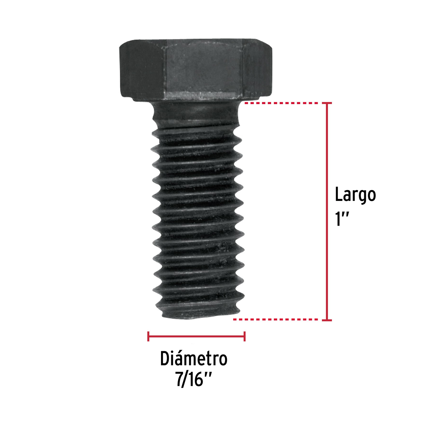 Tornillo Grado 5, 7/16 X 1", 60 piezas